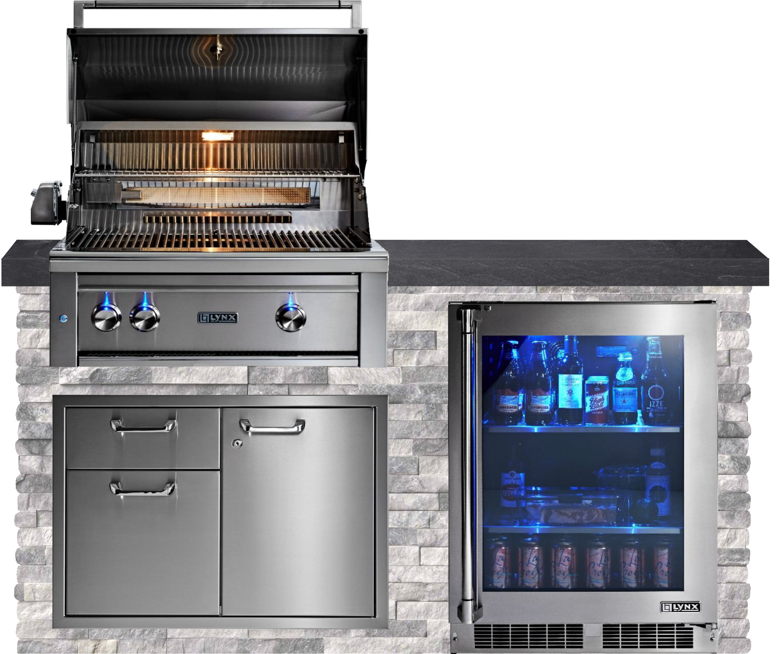 Lynx Pro Classic Collection 72" Luxury Finished Outdoor Kitchen Package 7-LNX-7-CC