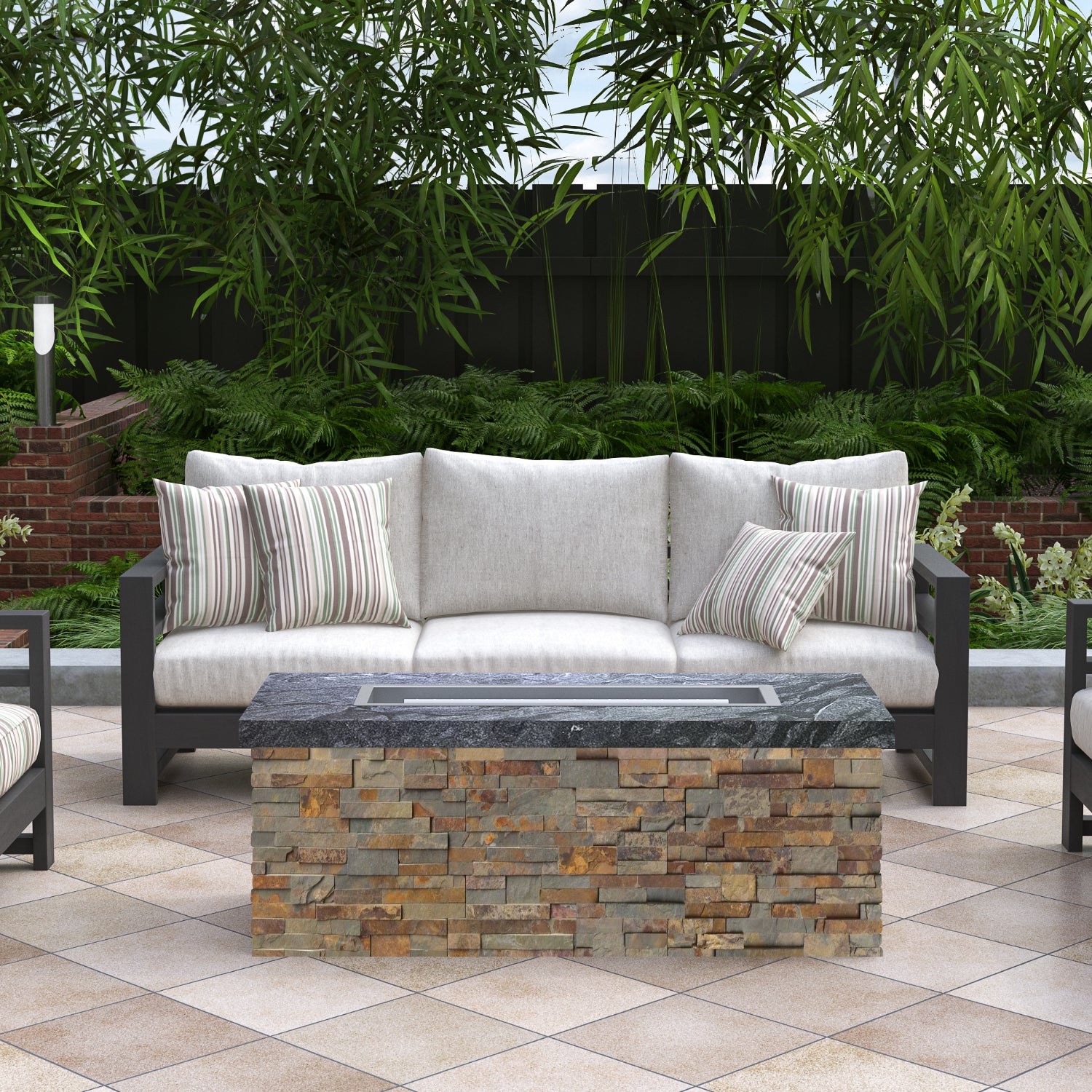 Luxury Low Chat Fire Table Fully Finished-BR-LCT