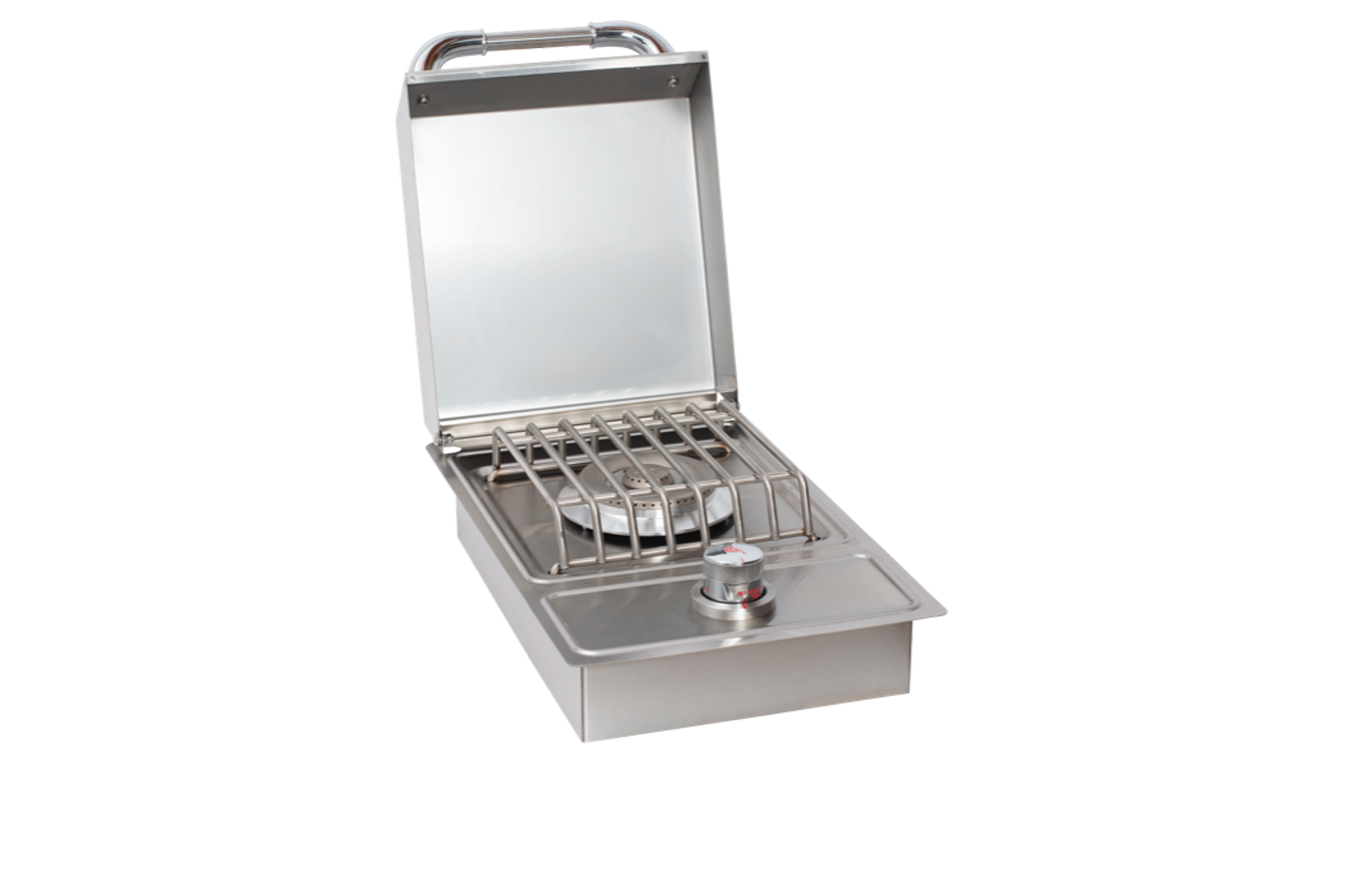 Bull Drop-In Natural Gas and Propane Gas Single Side Burner W/ Stainless Steel Lid -60008/9