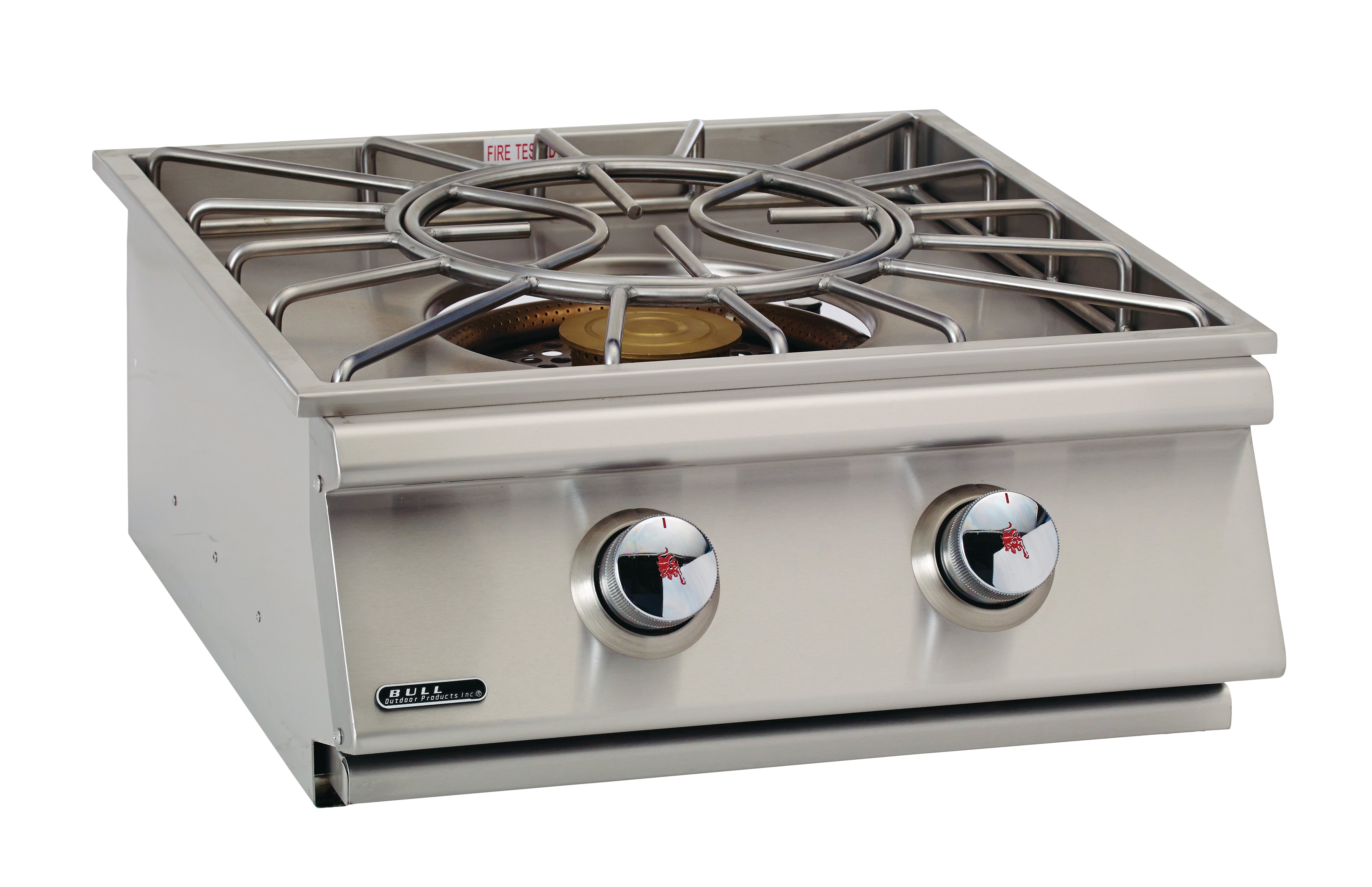 Bull Built-In Natural Gas and Propane Gas Stainless Steel Power Burner W/ Stainless Steel Lid-9600/1