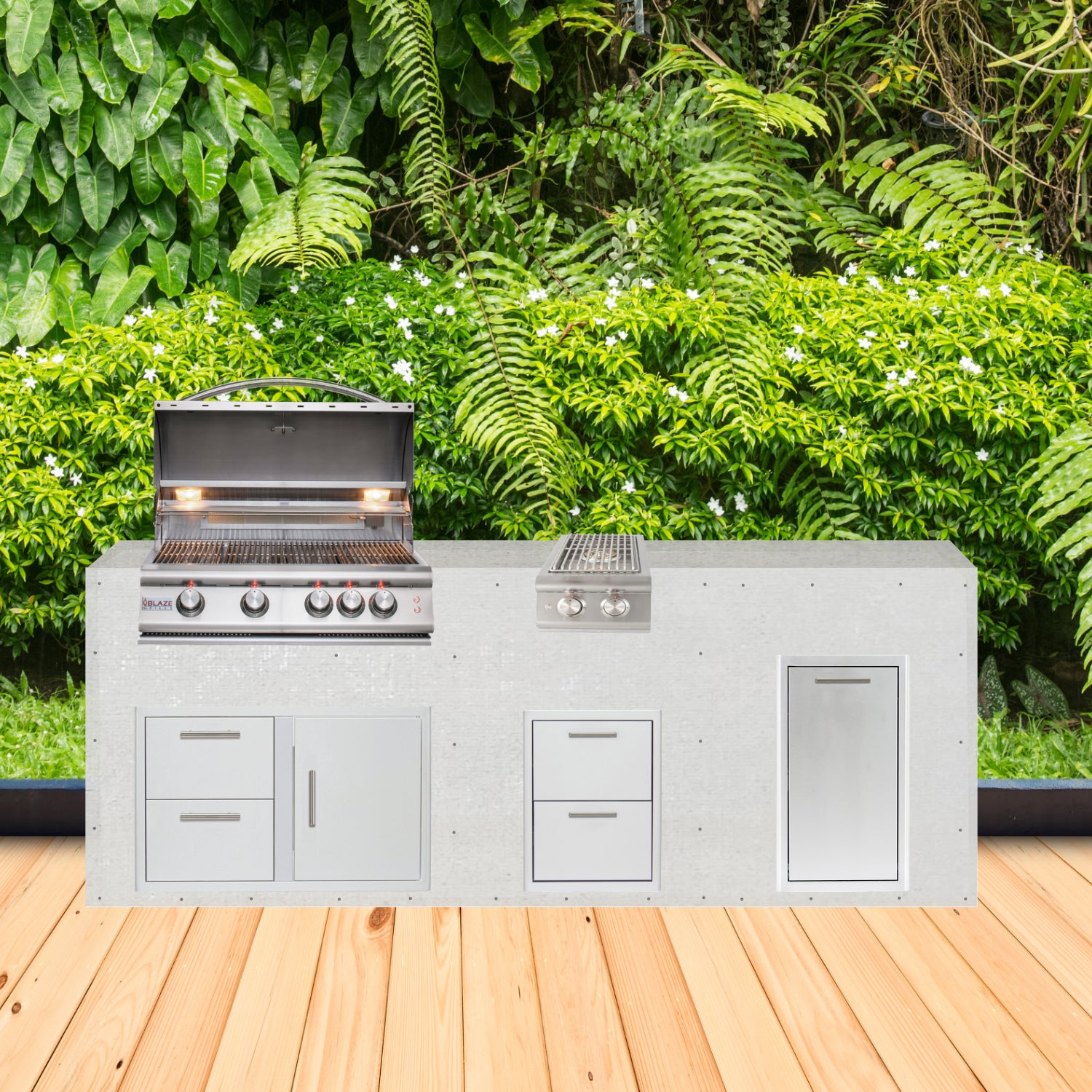 Blaze 96" Ready-To-Finish Quick Ship Outdoor Kitchen PKG10-BLZ-RTFQS10