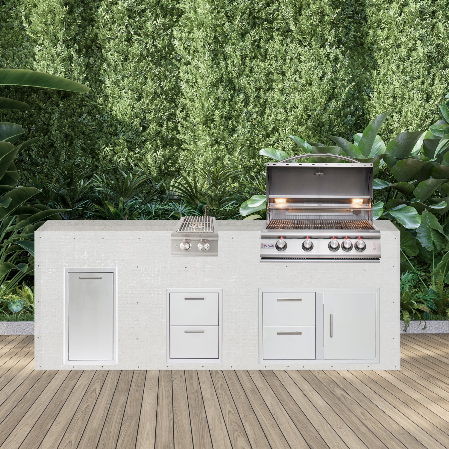 Blaze 96" Ready-To-Finish Quick Ship Outdoor Kitchen PKG10-BLZ-RTFQS10