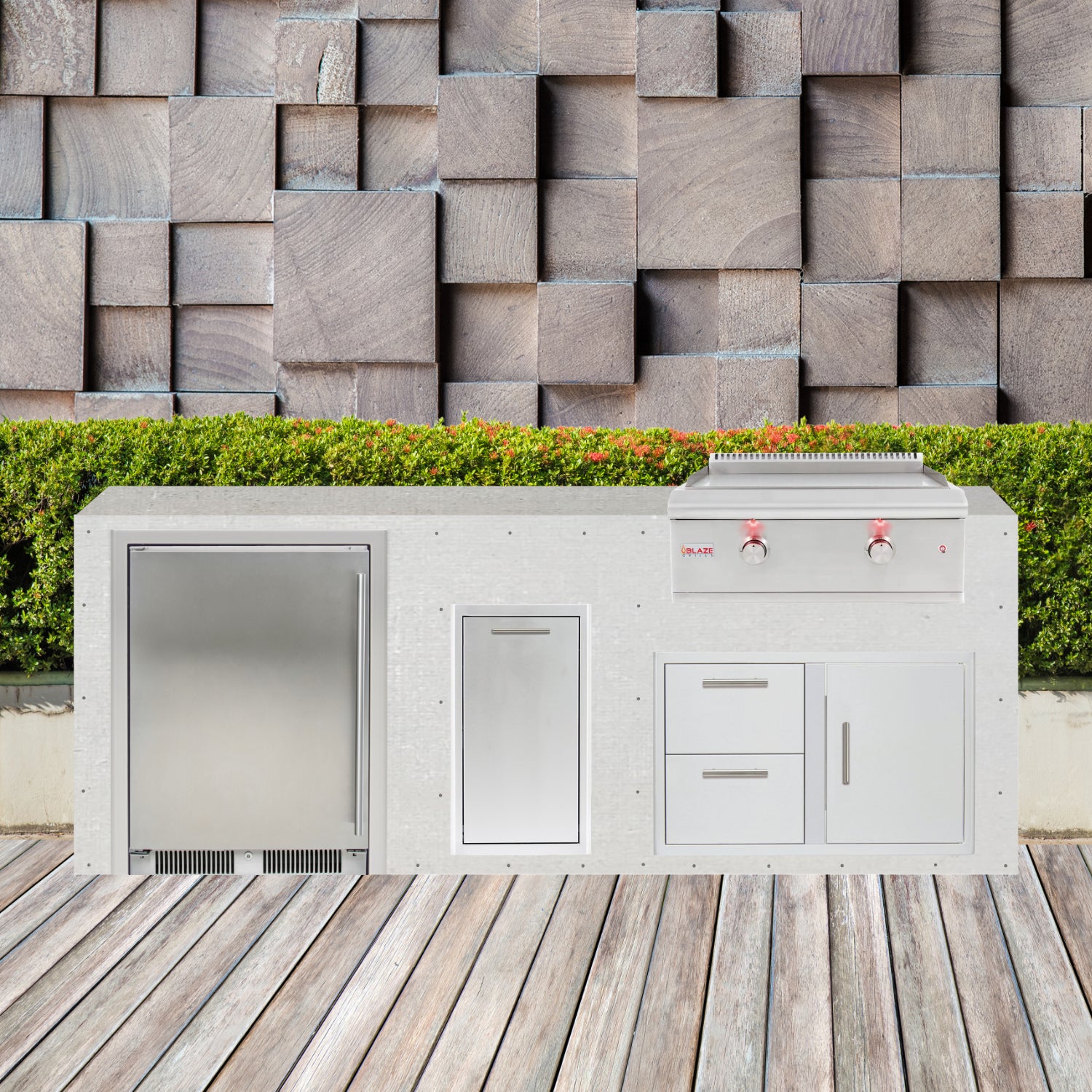 Blaze 96" Ready-To-Finish Quick Ship Outdoor Kitchen PKG8-BLZ-RTFQS8