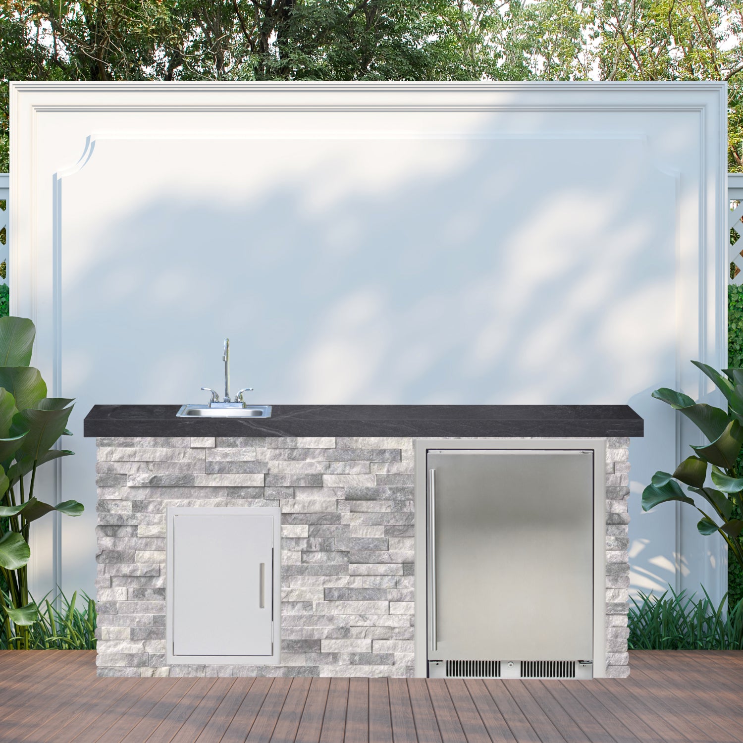 Blaze Quick Ship 72" Premium Finished Outdoor Kitchen PKG 11-BLZ-QSHIP11