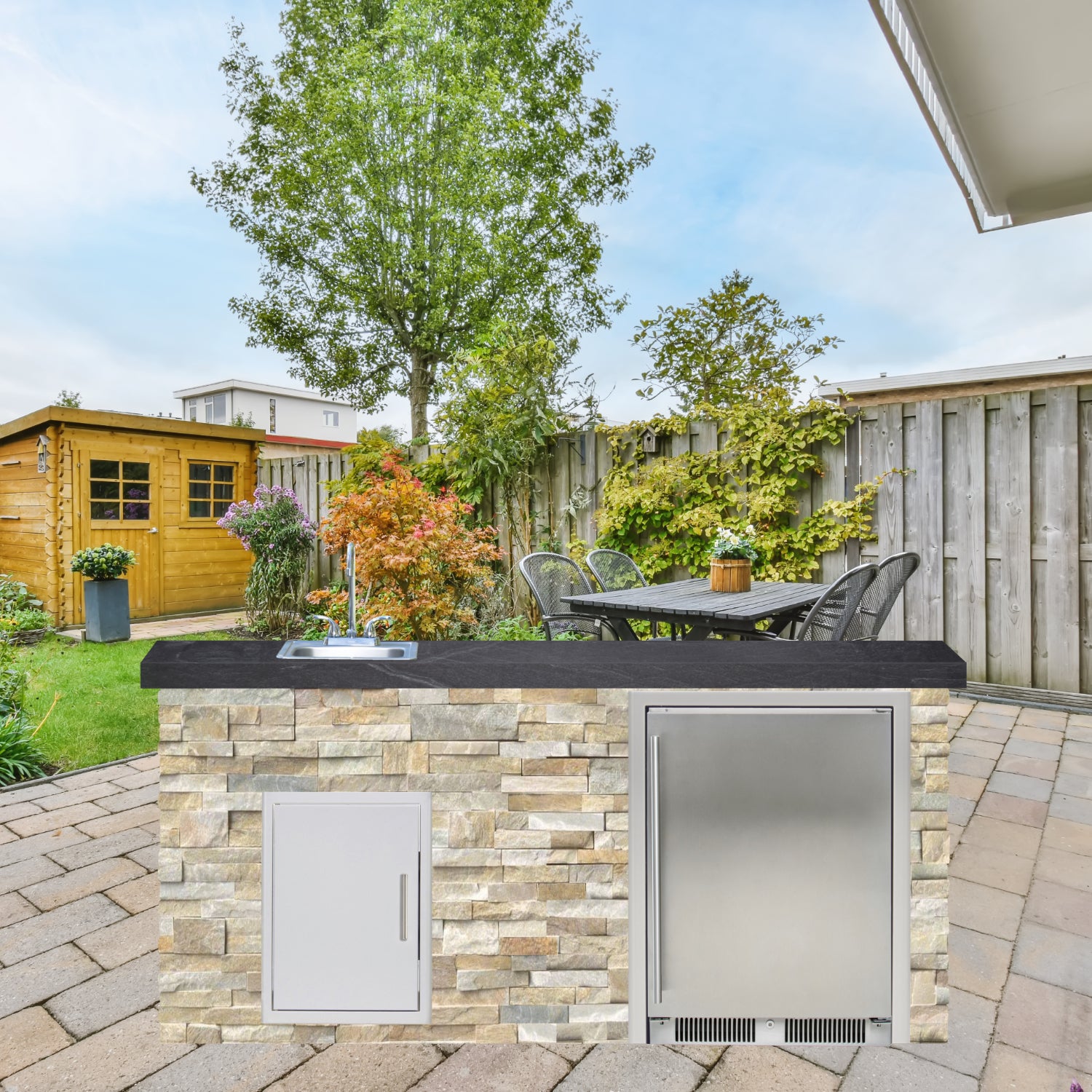 Blaze Quick Ship 72" Premium Finished Outdoor Kitchen PKG 11-BLZ-QSHIP11