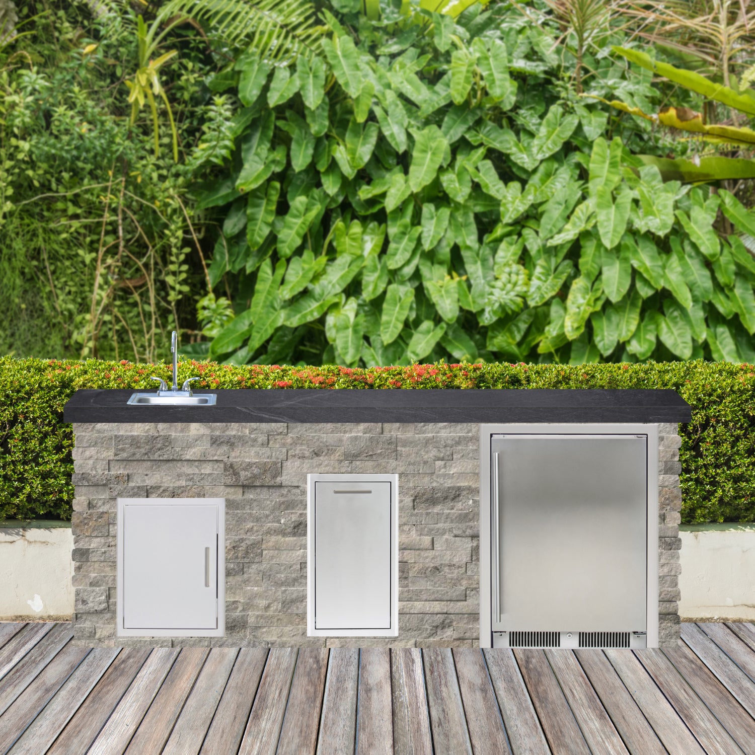 Blaze Quick Ship 96" Luxury Finished Outdoor Kitchen PKG 12-BLZ-QSHIP12