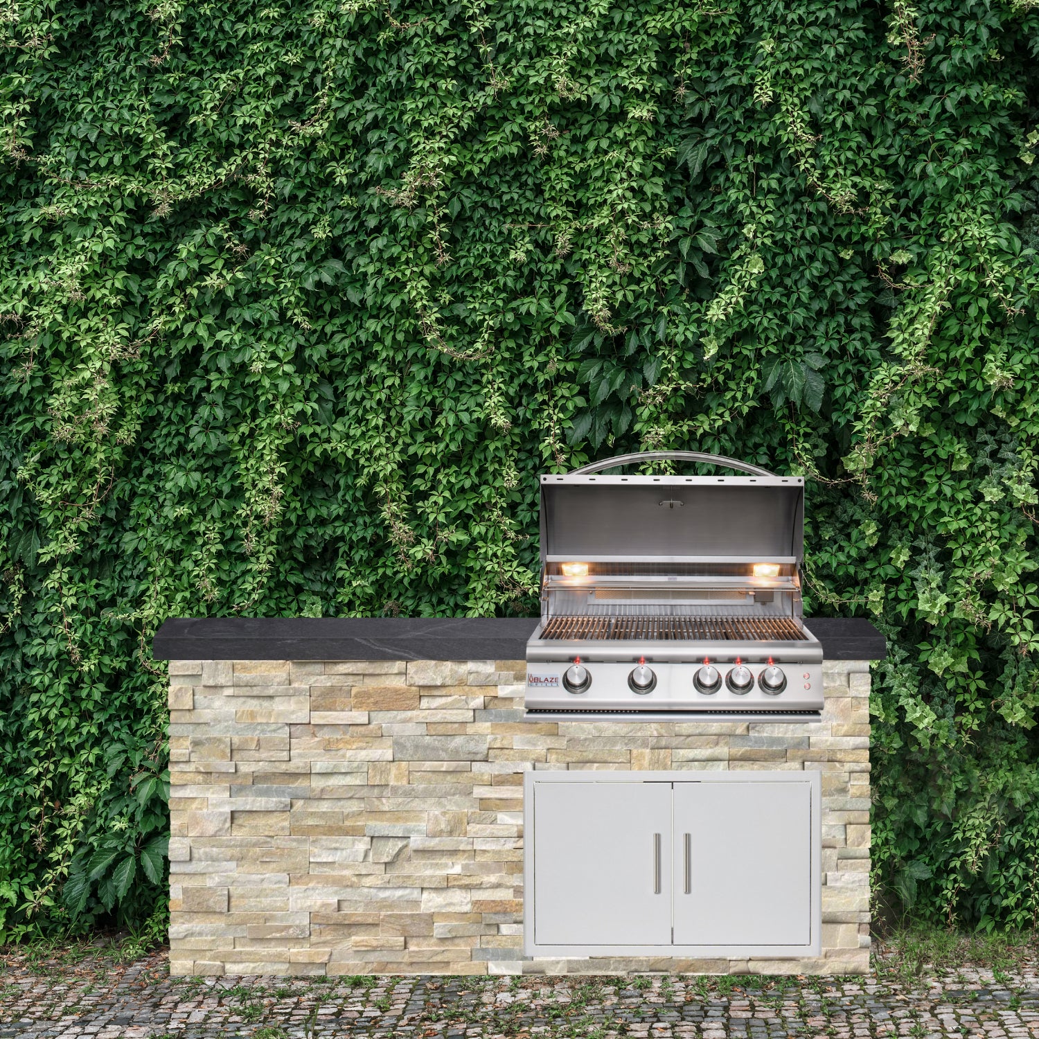 Blaze Quick Ship 72" Premium Finished Outdoor Kitchen PKG 5-BLZ-QSHIP5