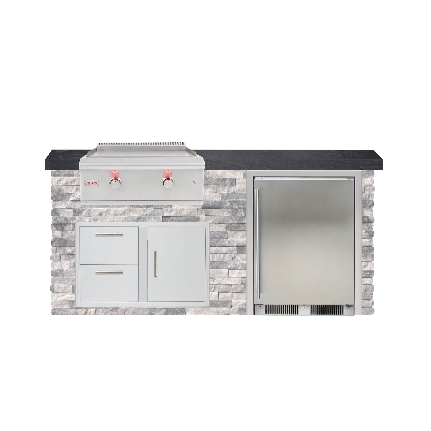 Blaze 72" Ready-To-Finish Quick Ship Outdoor Kitchen PKG6-BLZ-RTFQS6