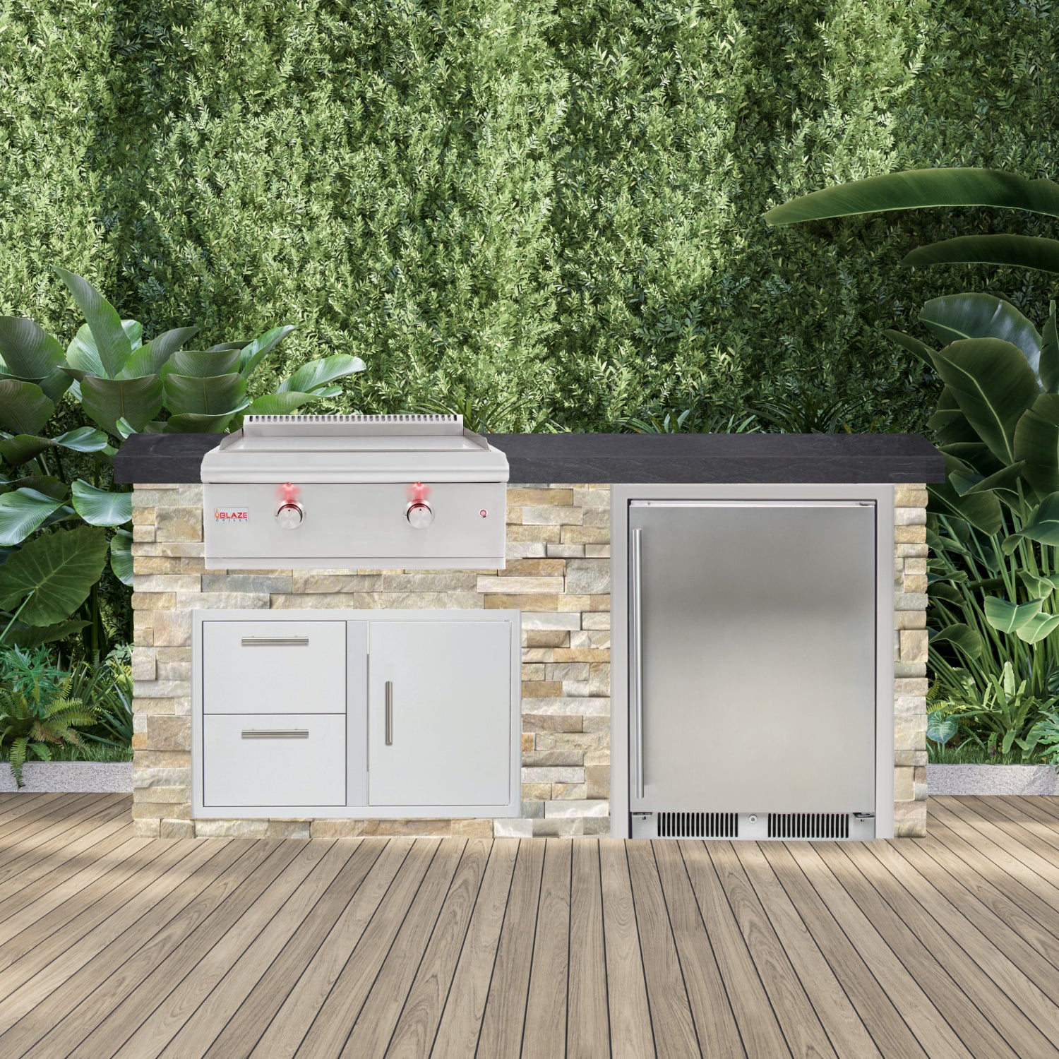Blaze Quick Ship 72" Premium Finished Outdoor Kitchen PKG 6-BLZ-QSHIP6