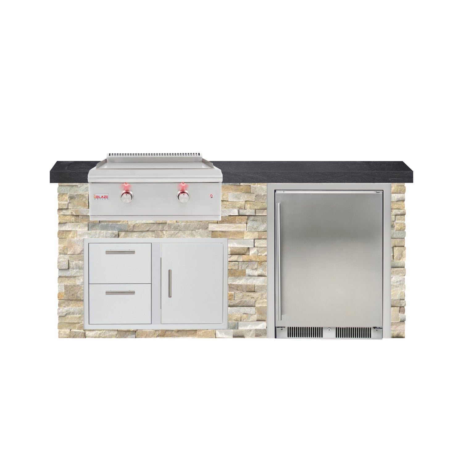 Blaze 72" Ready-To-Finish Quick Ship Outdoor Kitchen PKG6-BLZ-RTFQS6