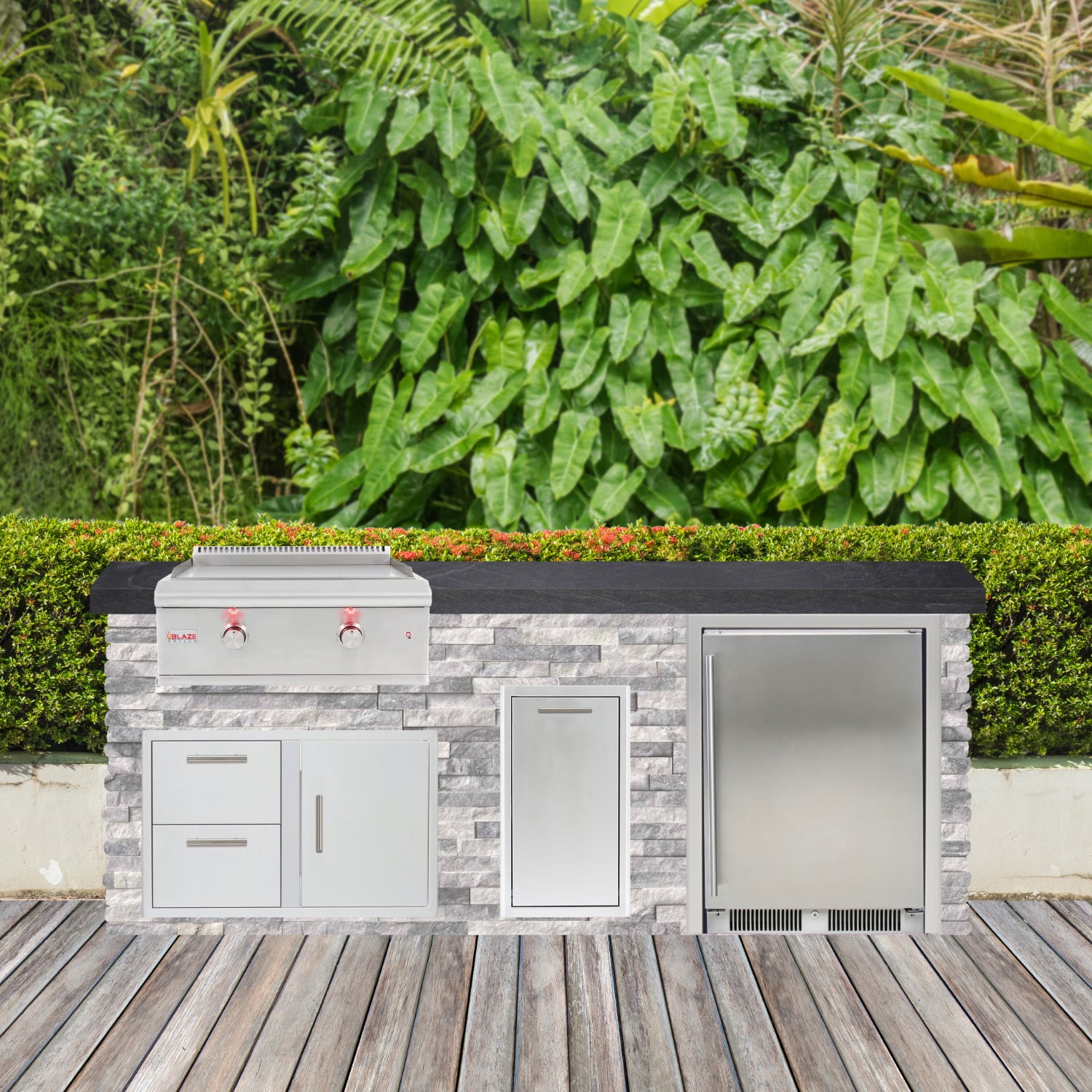 Blaze Quick Ship 96" Luxury Finished Outdoor Kitchen PKG 8-BLZ-QSHIP8