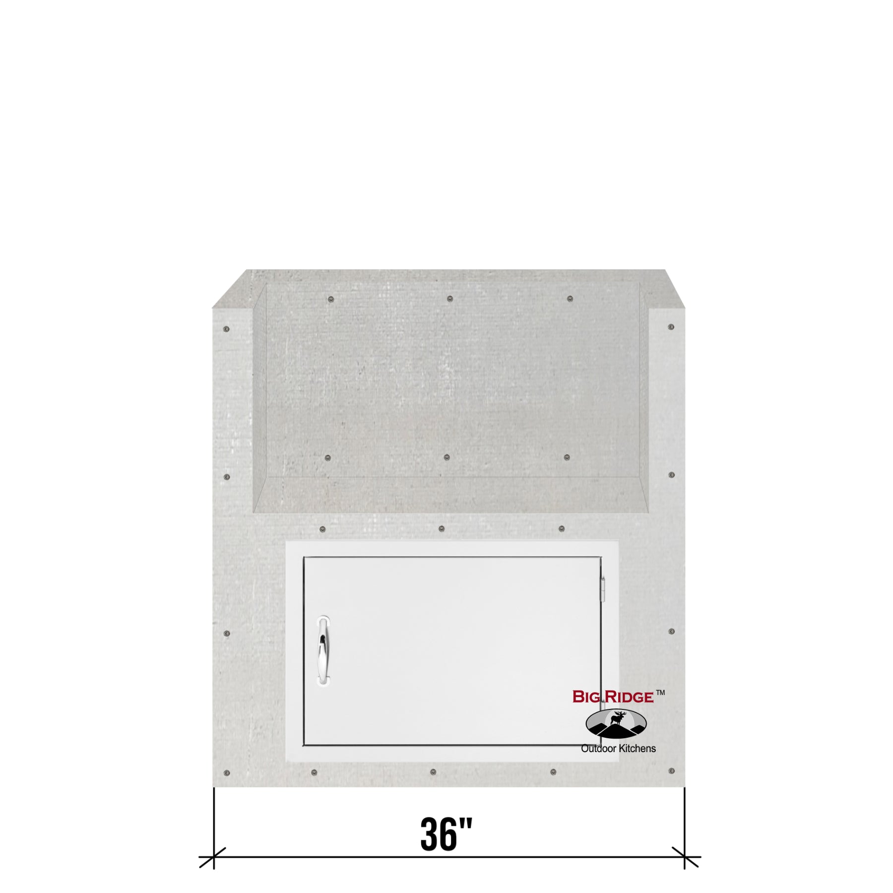 Ready To Finish 36" Module With Egg Platform (S3617-SS)