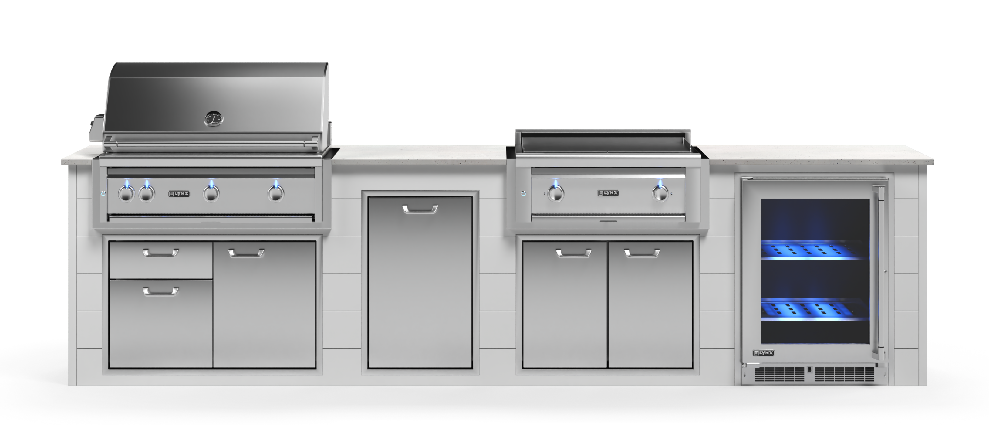 Lynx Pro Prestige Collection 144" Luxury Finished Outdoor Kitchen Package 12-LNX-12-PC