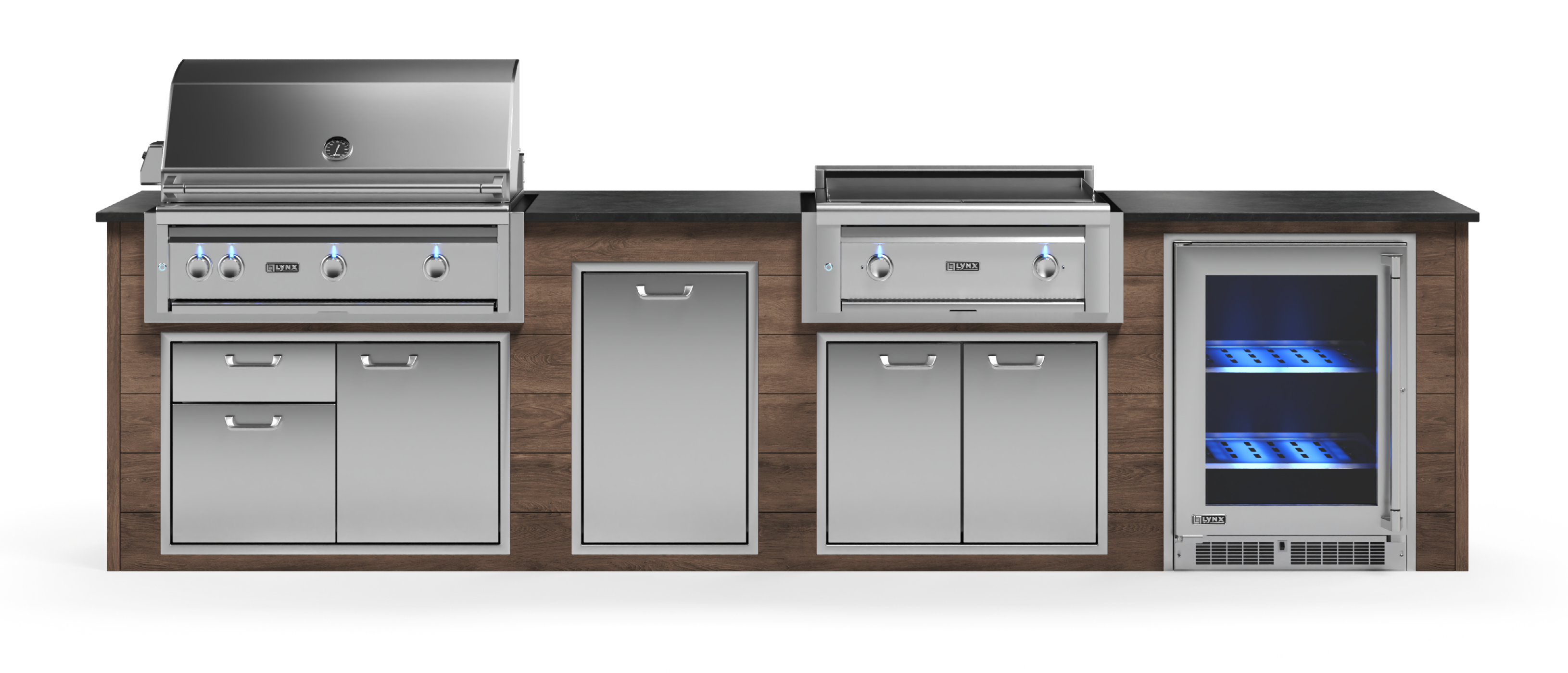 Lynx Pro Prestige Collection 144" Luxury Finished Outdoor Kitchen Package 12-LNX-12-PC