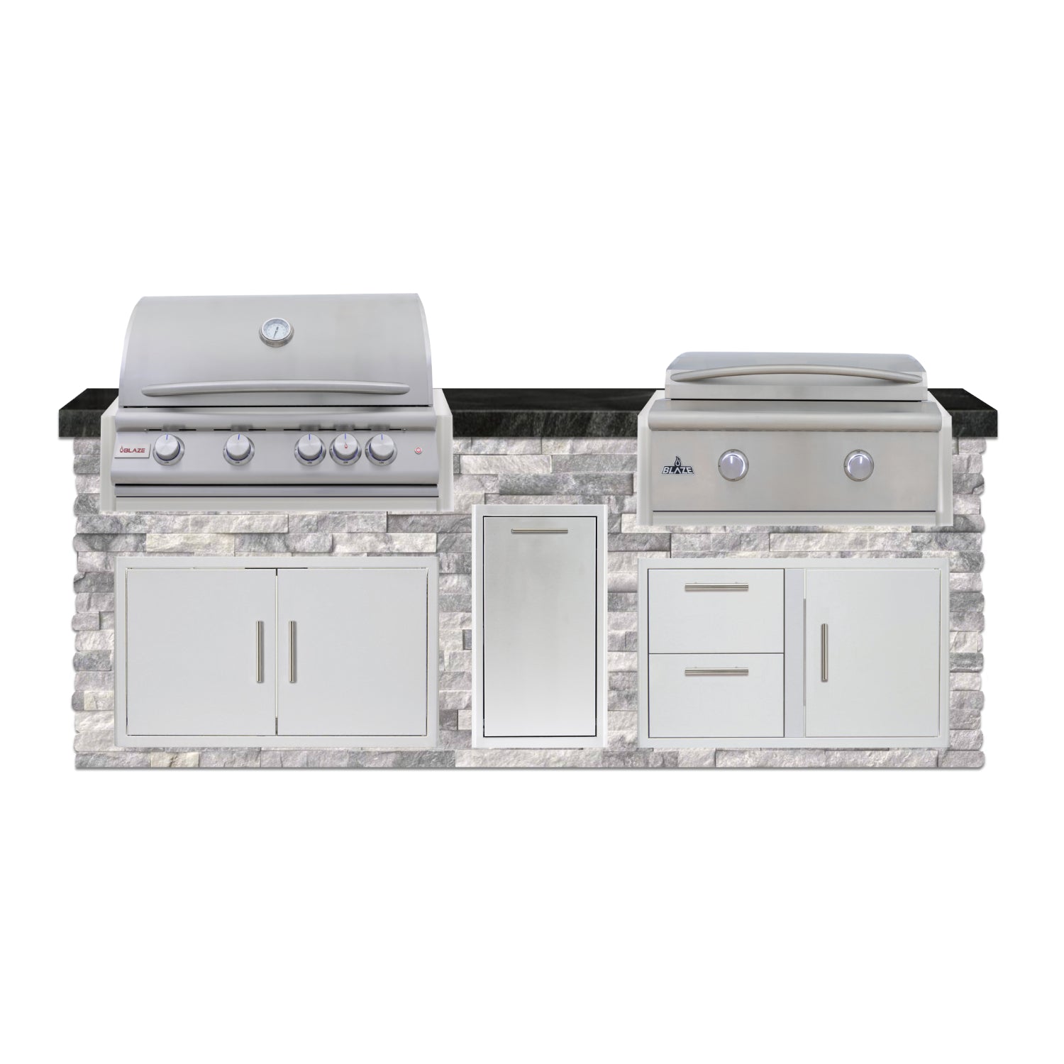 Blaze Quick Ship 96" Luxury Finished Outdoor Kitchen PKG 13-BLZ-QSHIP13