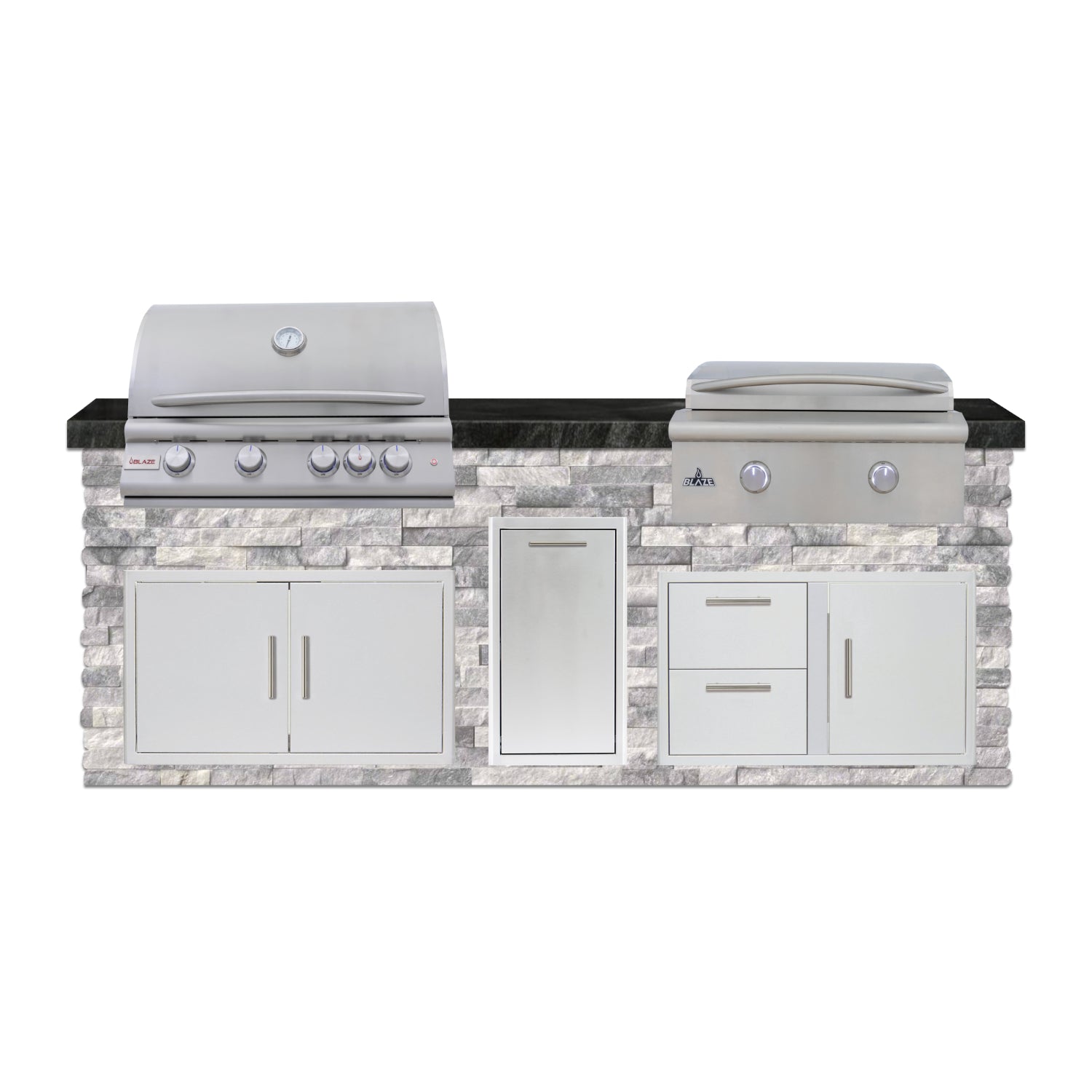 Blaze Quick Ship 96" Luxury Finished Outdoor Kitchen PKG 13-BLZ-QSHIP13