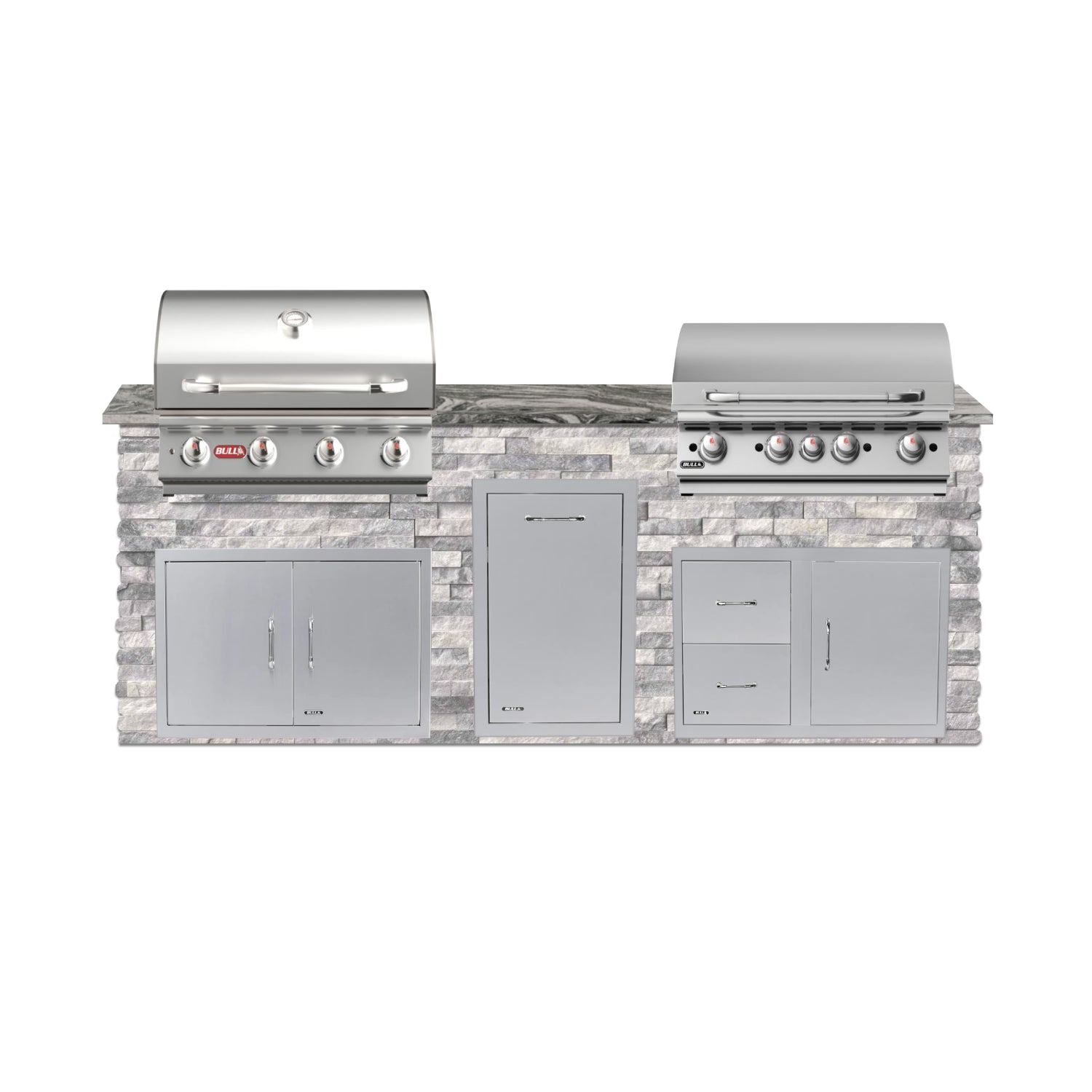 Bull 96" Premium Finish Outdoor Kitchen PKG 13L-BULLPF13L