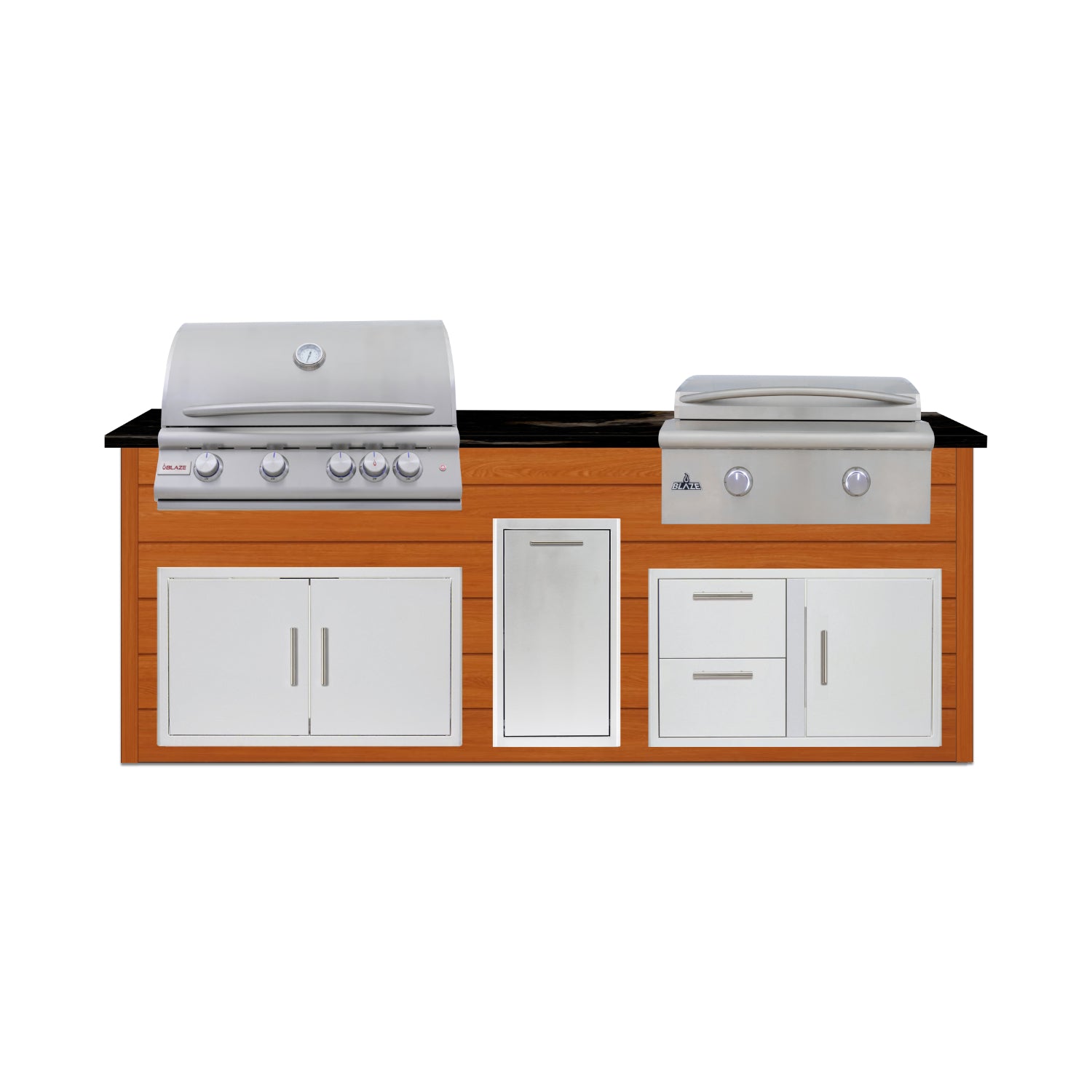 Blaze Quick Ship 96" Luxury Finished Outdoor Kitchen PKG 13-BLZ-QSHIP13