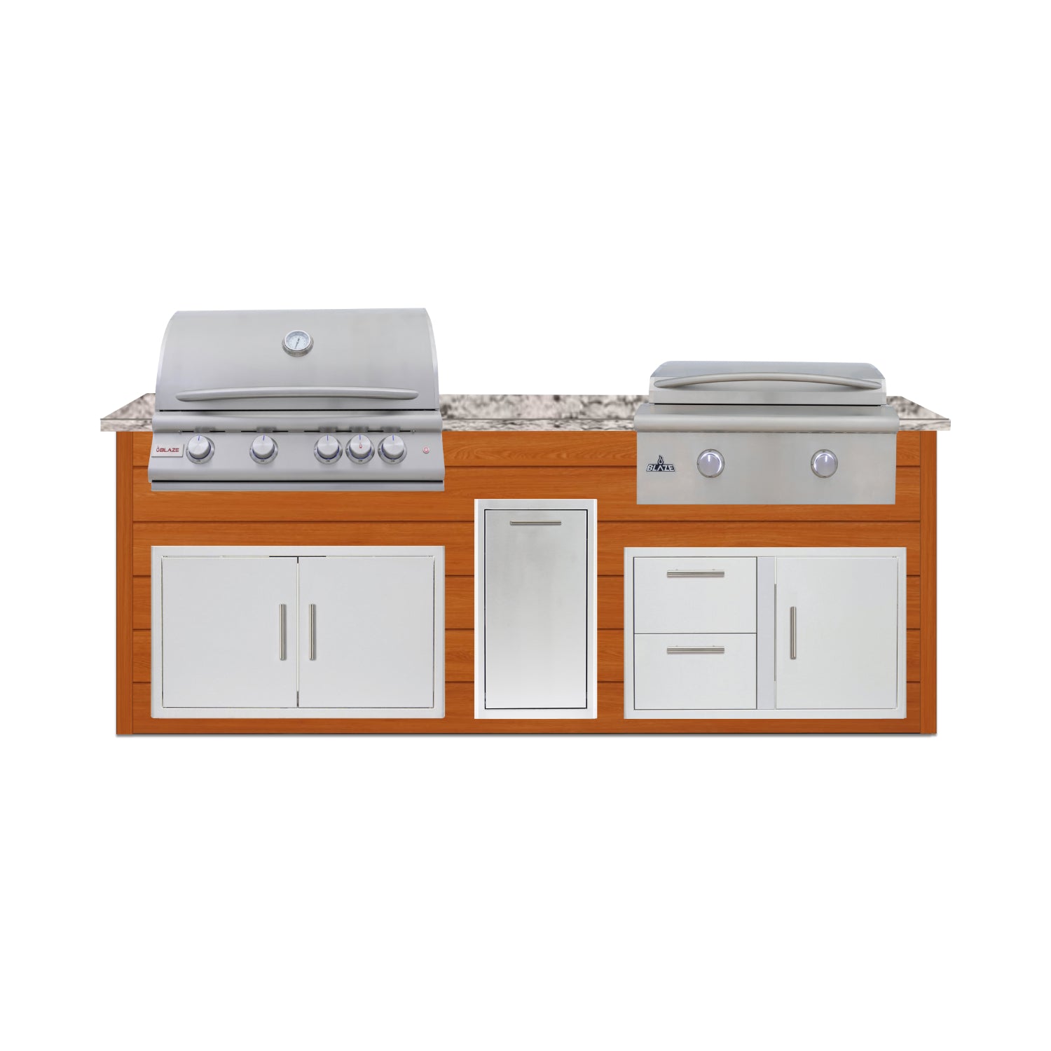 Blaze Quick Ship 96" Luxury Finished Outdoor Kitchen PKG 13-BLZ-QSHIP13