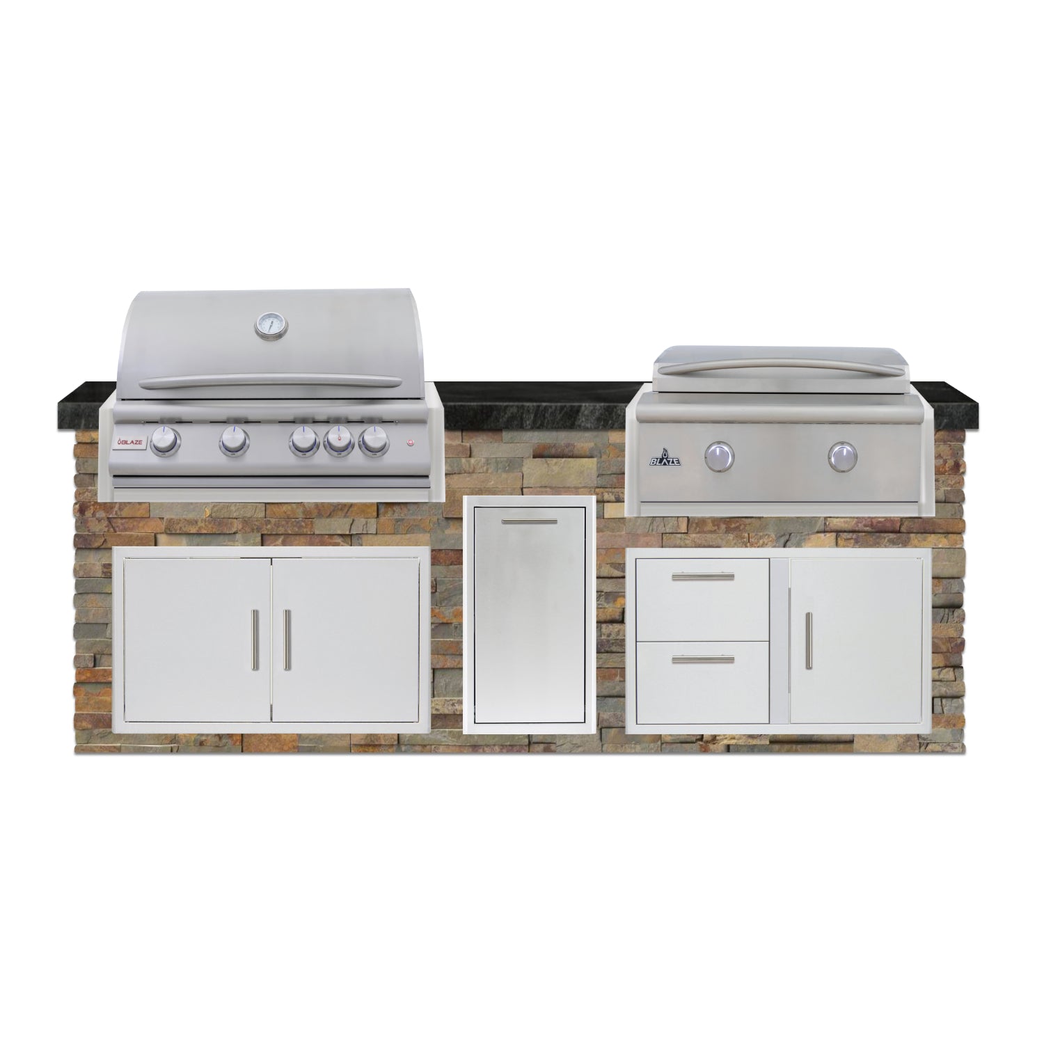 Blaze Quick Ship 96" Luxury Finished Outdoor Kitchen PKG 13-BLZ-QSHIP13