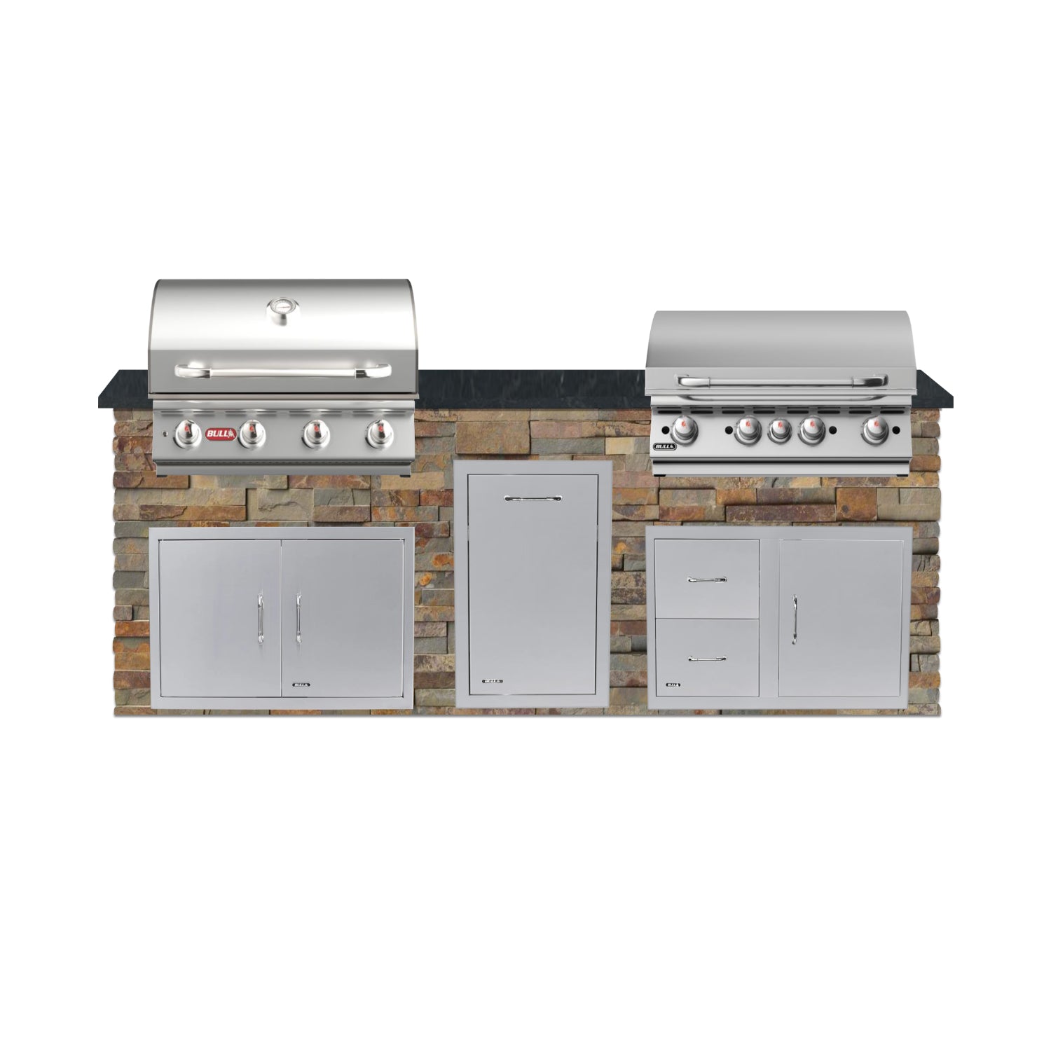 Bull 96" Premium Finish Outdoor Kitchen PKG 13L-BULLPF13L
