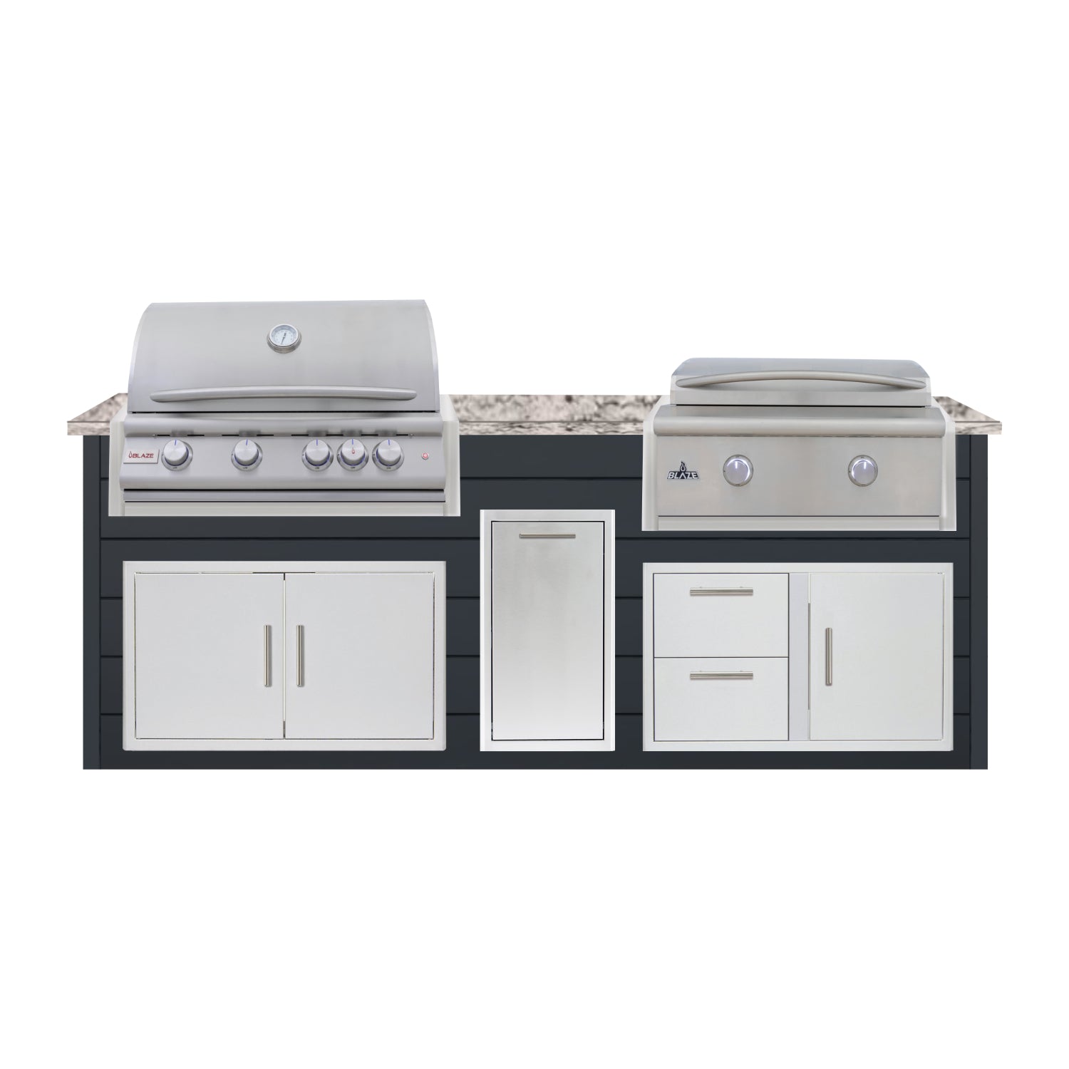 Blaze Quick Ship 96" Luxury Finished Outdoor Kitchen PKG 13-BLZ-QSHIP13
