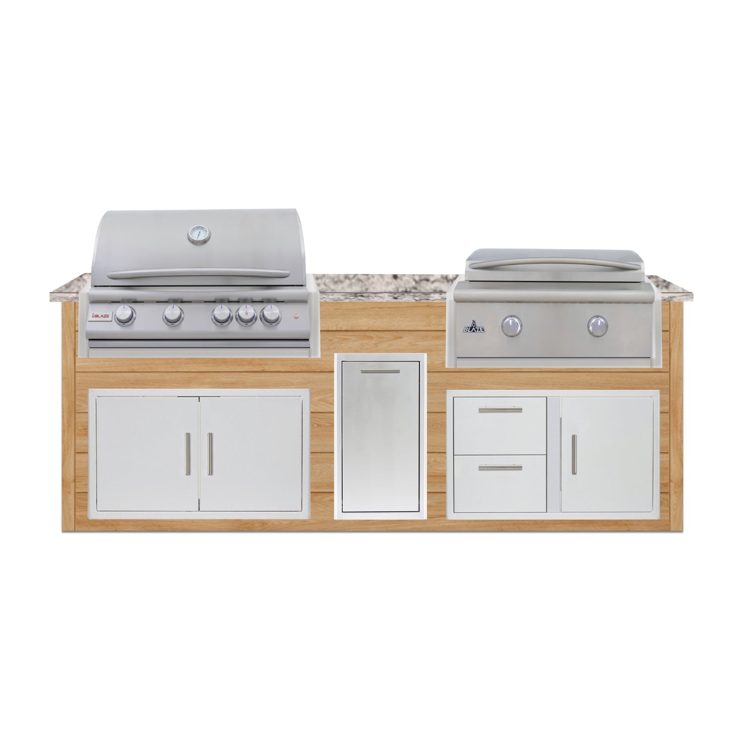 Blaze Quick Ship 96" Luxury Finished Outdoor Kitchen PKG 13-BLZ-QSHIP13