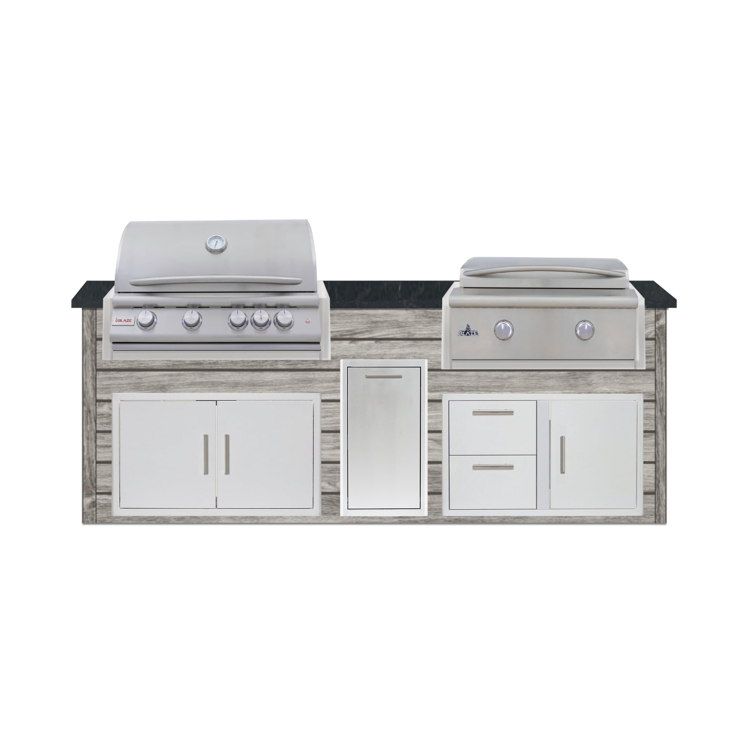 Blaze Quick Ship 96" Luxury Finished Outdoor Kitchen PKG 13-BLZ-QSHIP13