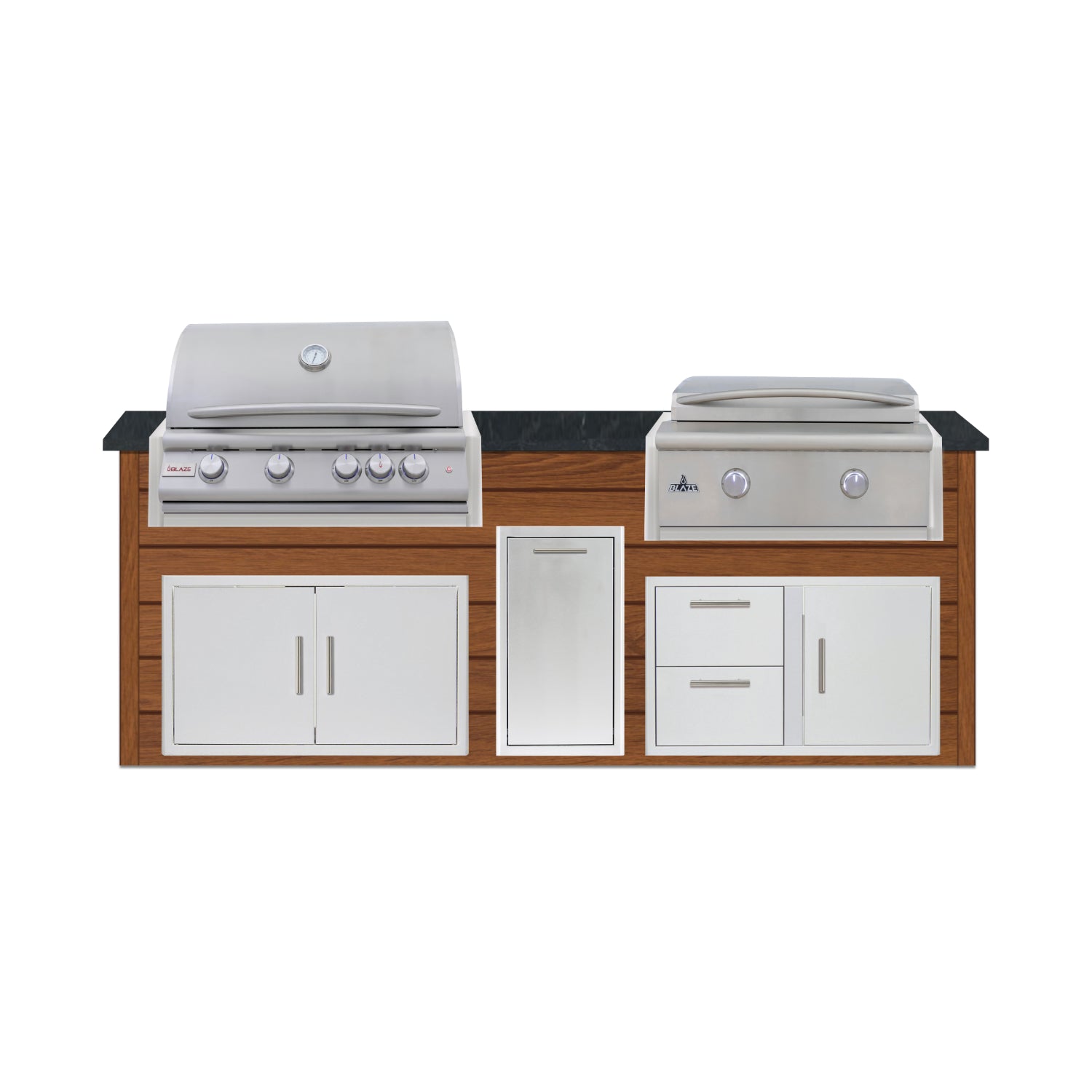 Blaze Quick Ship 96" Luxury Finished Outdoor Kitchen PKG 13-BLZ-QSHIP13