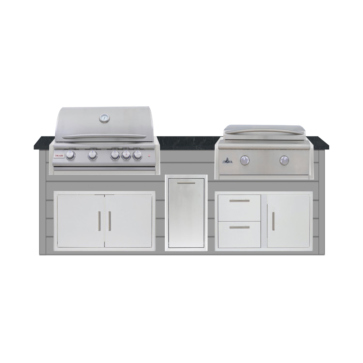 Blaze Quick Ship 96" Luxury Finished Outdoor Kitchen PKG 13-BLZ-QSHIP13