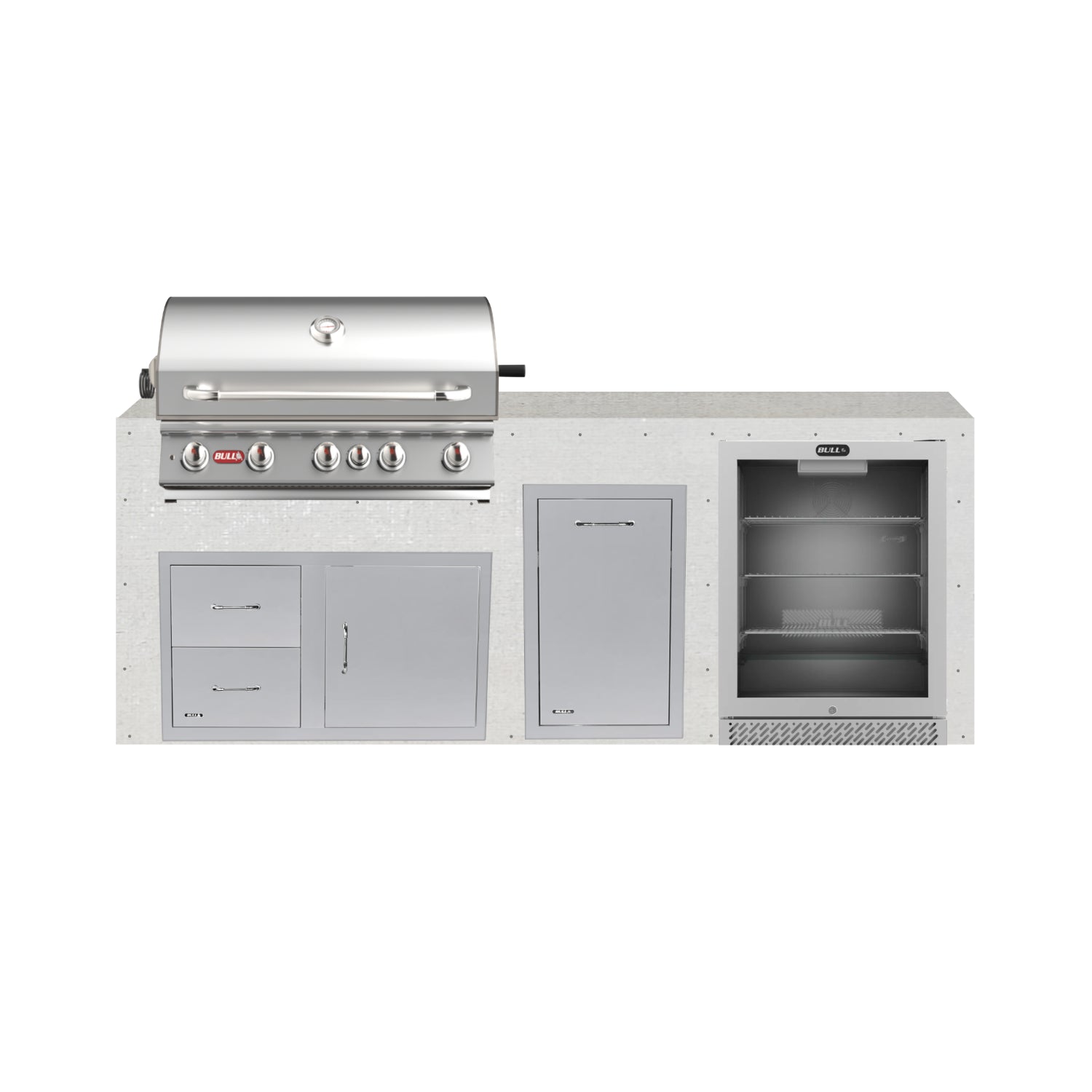 Bull 96" Ready to Finish Outdoor Kitchen PKG 19L-BULLRTF19L