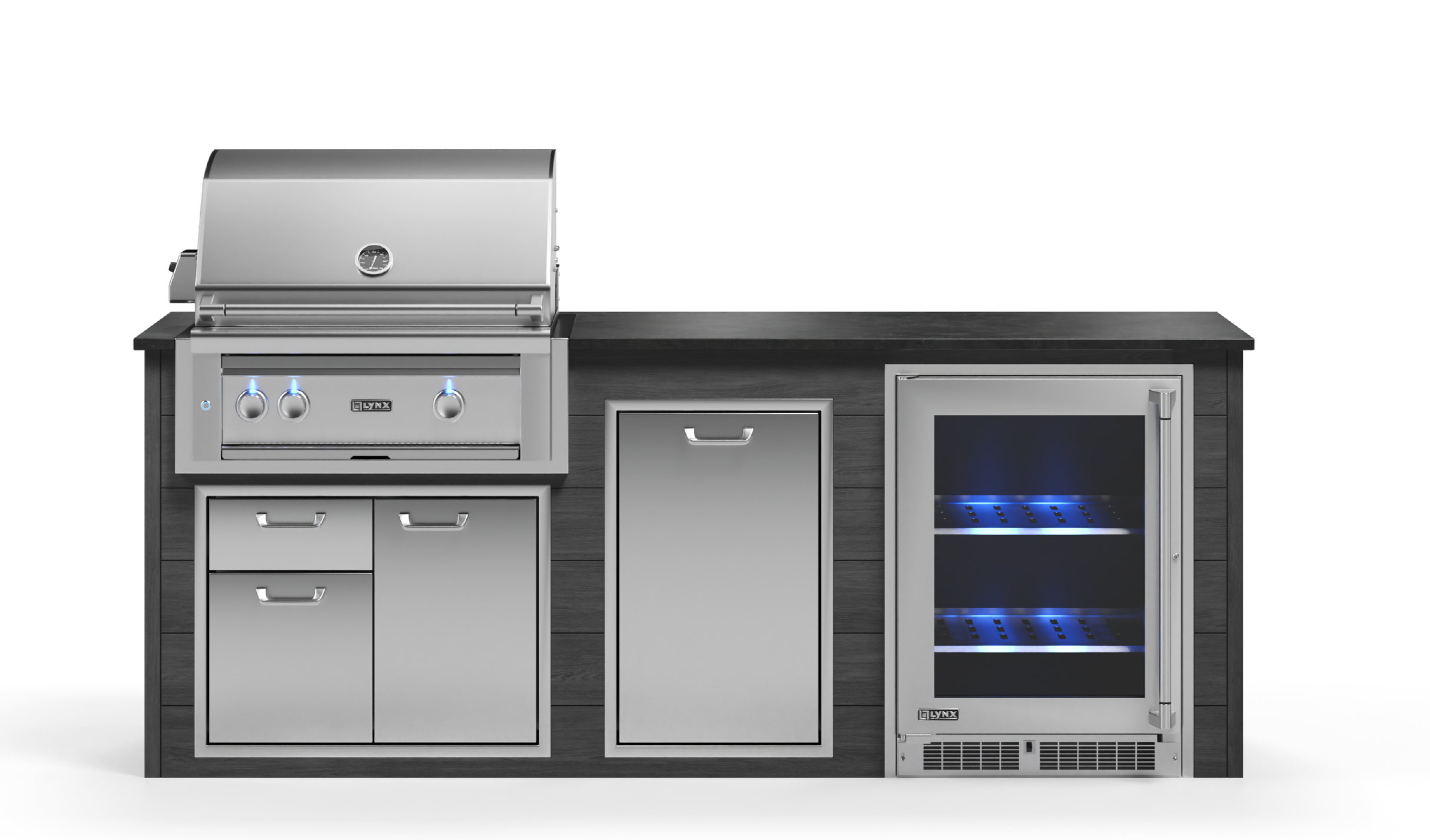 Lynx Pro Prestige Collection 96" Luxury Finished Outdoor Kitchen Package 1-LNX-1-PC