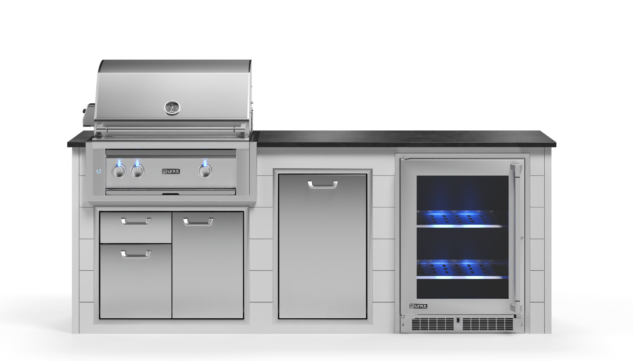Lynx Pro Prestige Collection 96" Luxury Finished Outdoor Kitchen Package 1-LNX-1-PC