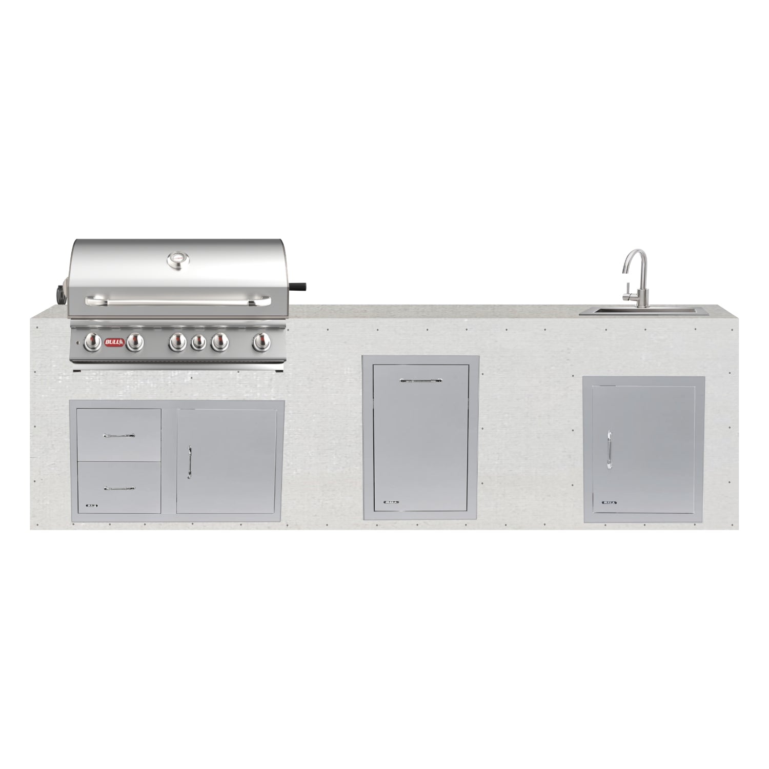 Bull 120" Ready to Finish Outdoor Kitchen PKG 21L