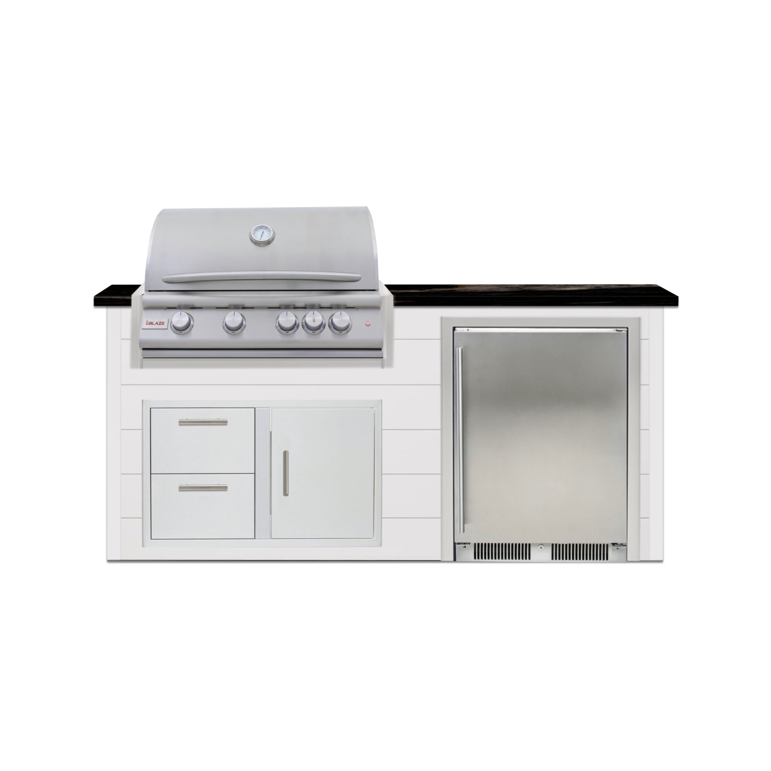 Blaze Quick Ship 72" Luxury Finished Outdoor Kitchen PKG 3-BLZ-QSHIP3