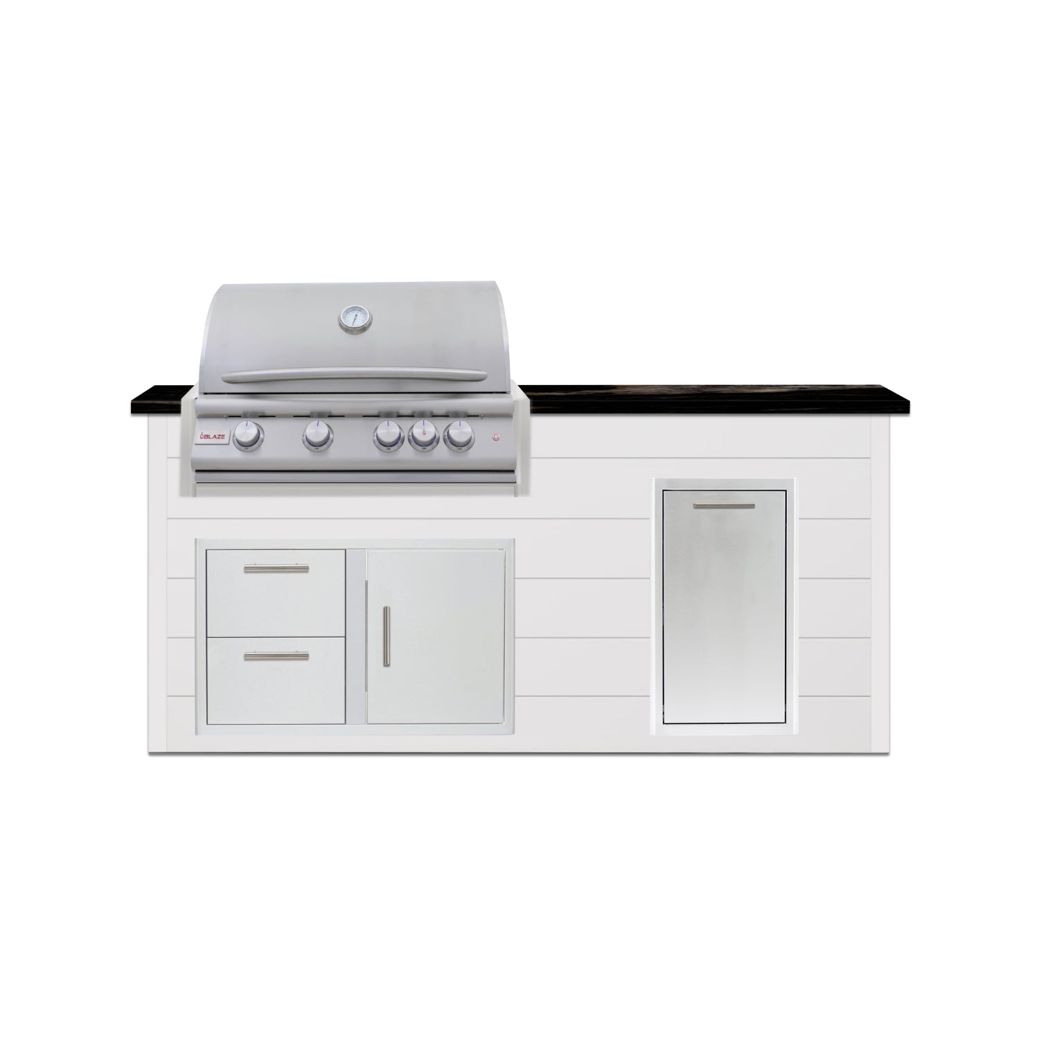 Blaze 72" Ready-To-Finish Quick Ship Outdoor Kitchen PKG4-BLZ-RTFQS4
