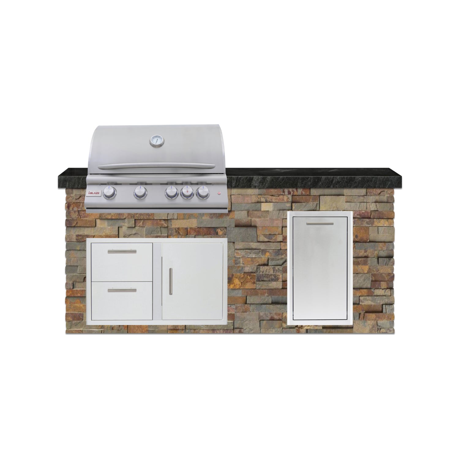 Blaze Quick Ship 72" Luxury Finished Outdoor Kitchen PKG 4-BLZ-QSHIP4