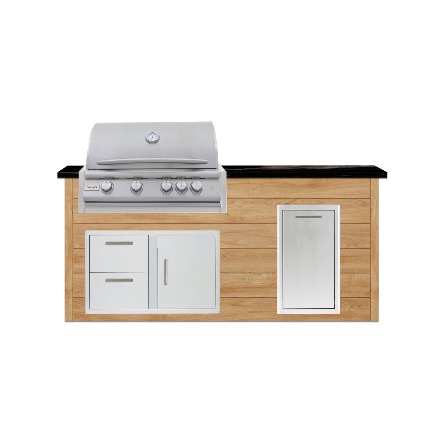 Blaze 72" Ready-To-Finish Quick Ship Outdoor Kitchen PKG4-BLZ-RTFQS4