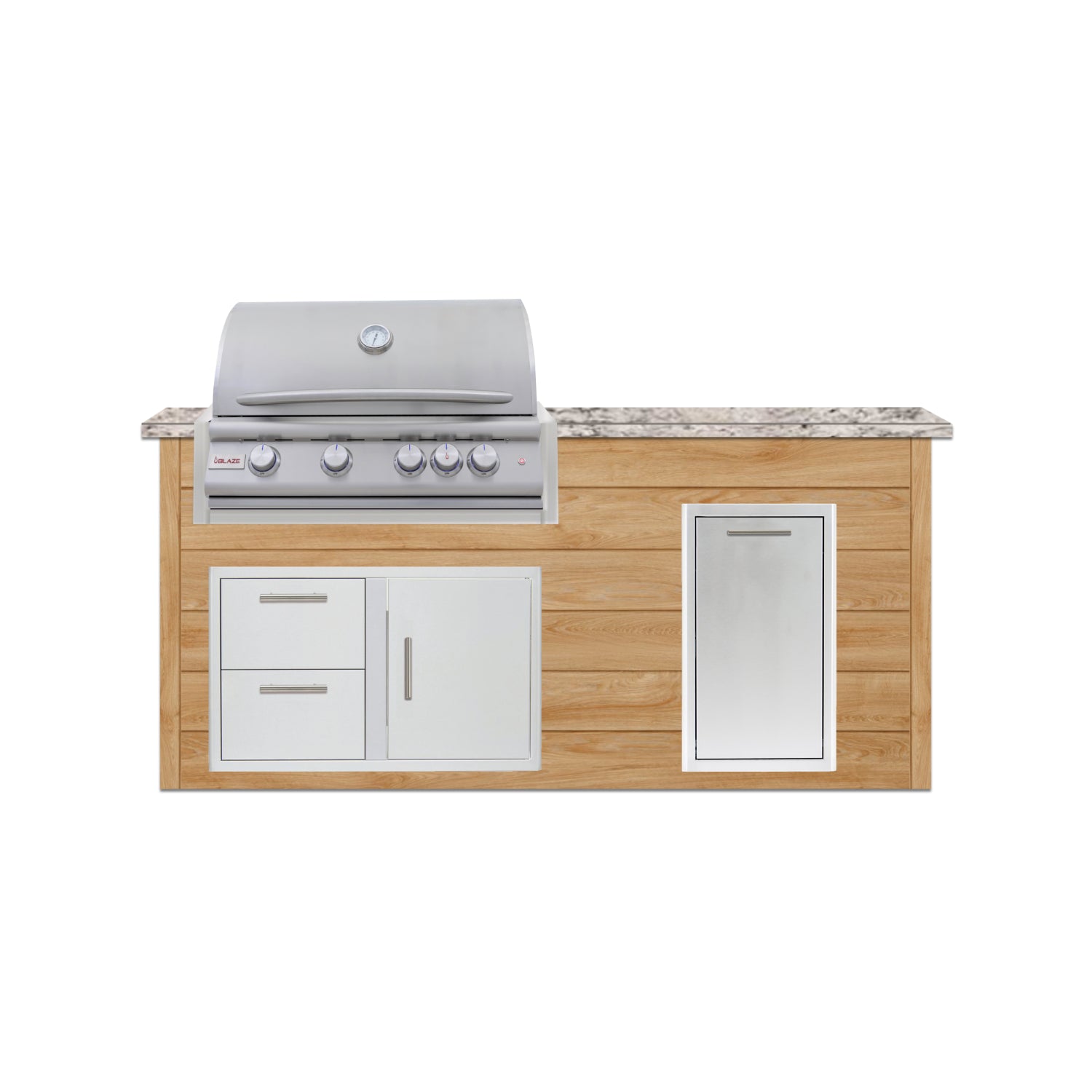 Blaze 72" Ready-To-Finish Quick Ship Outdoor Kitchen PKG4-BLZ-RTFQS4