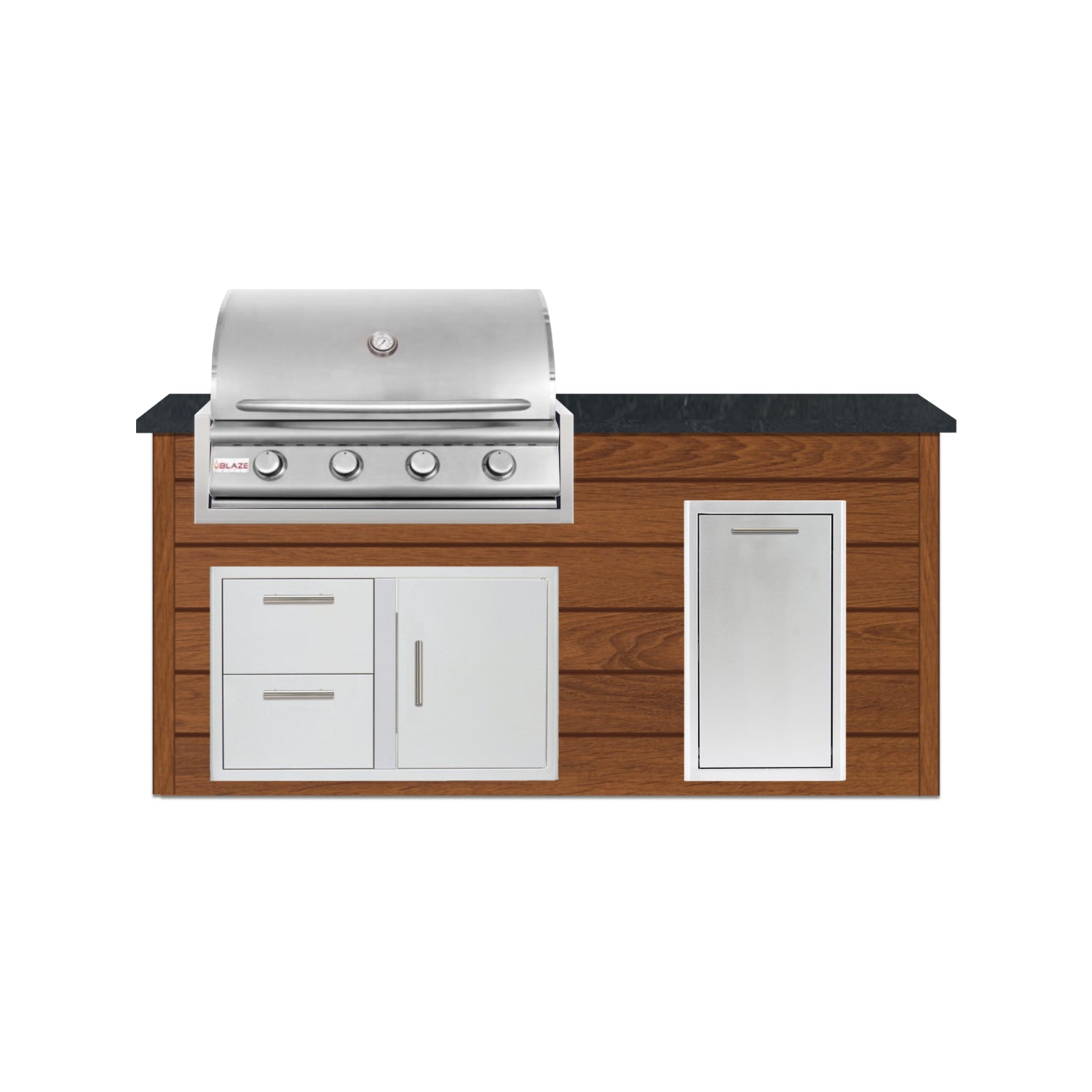 Blaze Quick Ship 72" Luxury Finished Outdoor Kitchen PKG 4-BLZ-QSHIP4