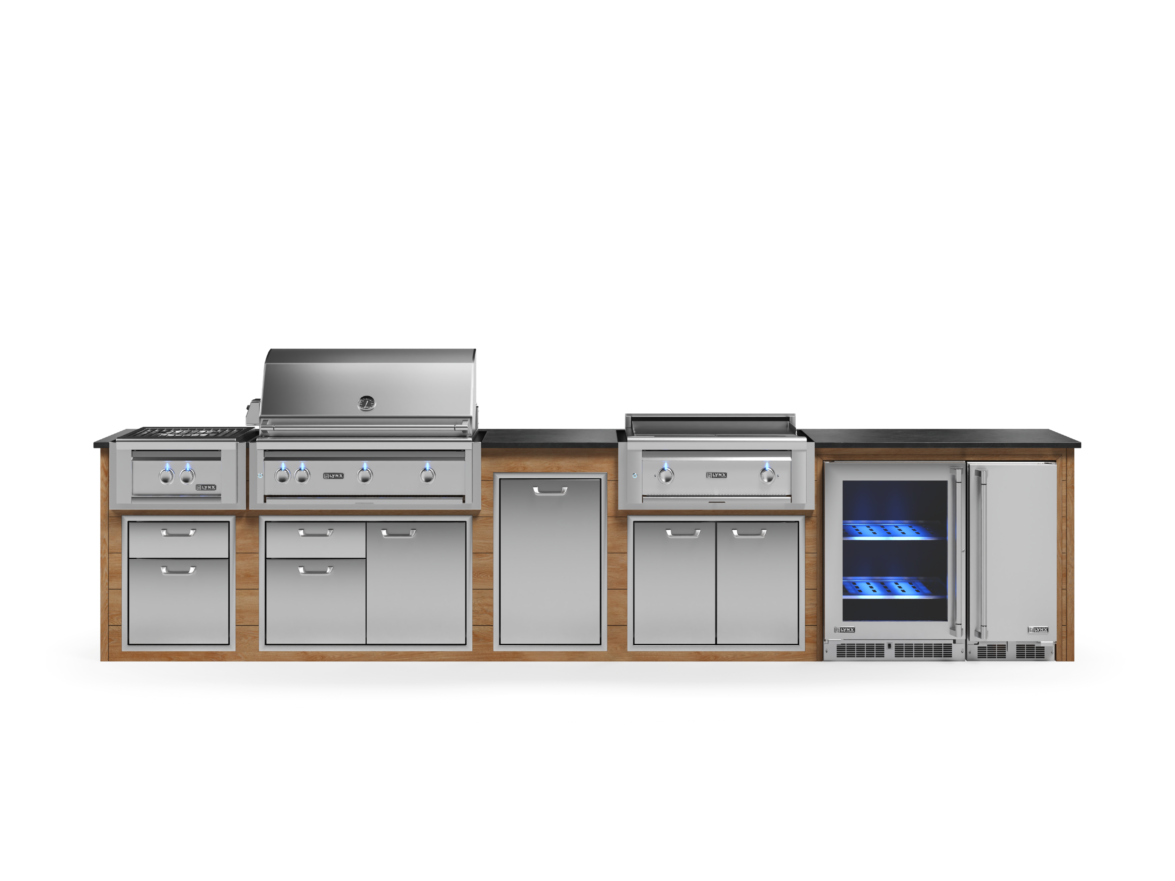 Lynx Pro Prestige Collection 168" Luxury Finished Outdoor Kitchen Package 16-LNX-16-PC
