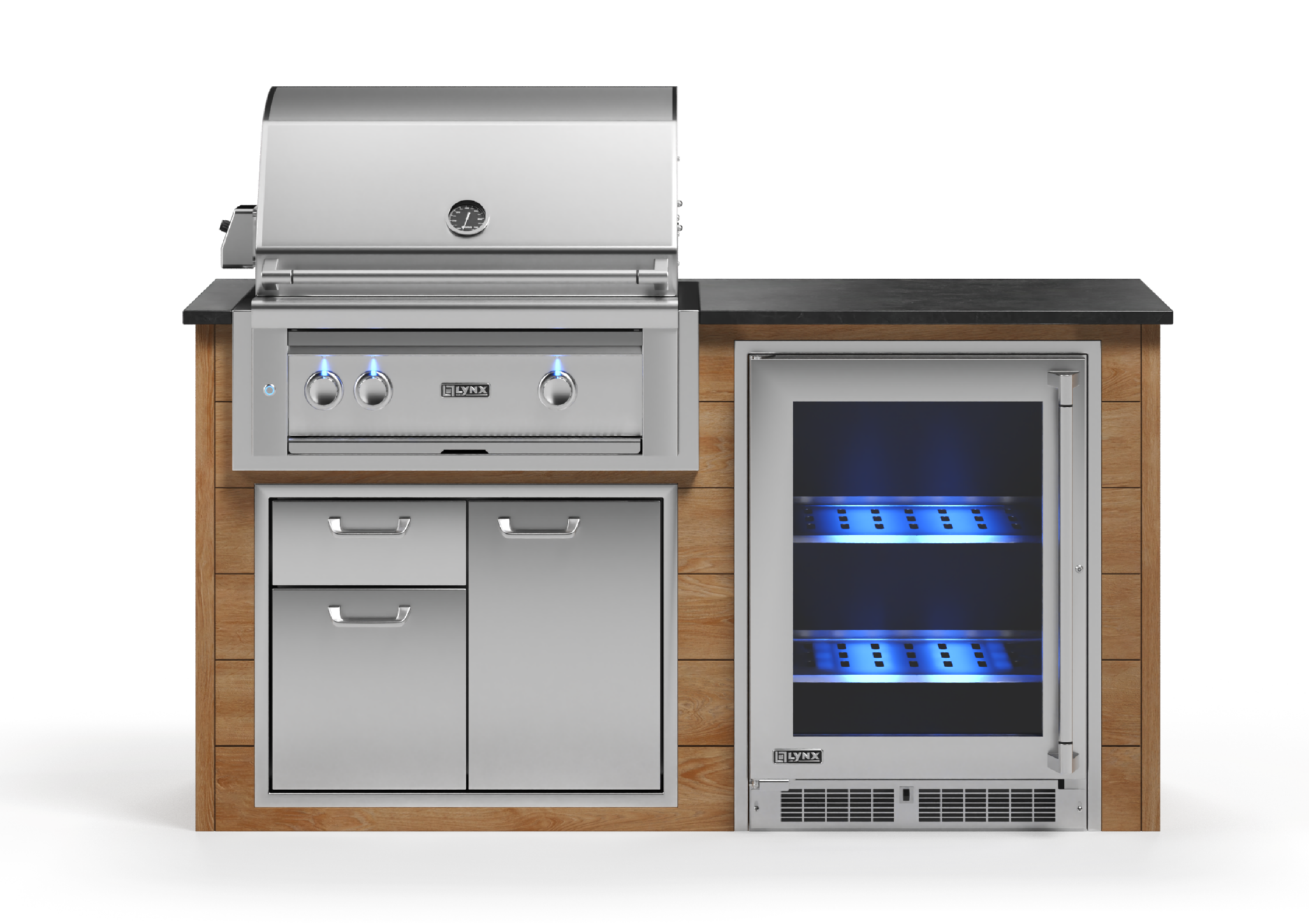 Lynx Pro Prestige Collection 72" Luxury Finished Outdoor Kitchen Package 7-LNX-7-PC