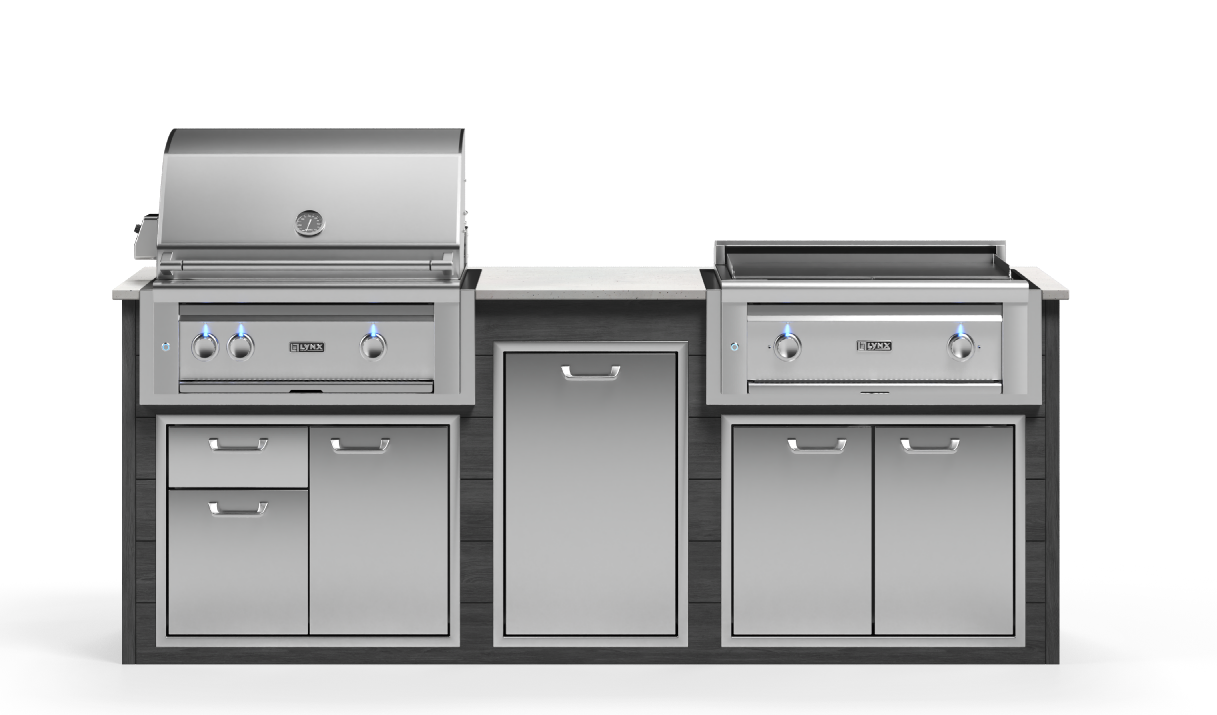 Lynx Pro Prestige Collection 96" Luxury Finished Outdoor Kitchen Package 9-LNX-9-PC-1