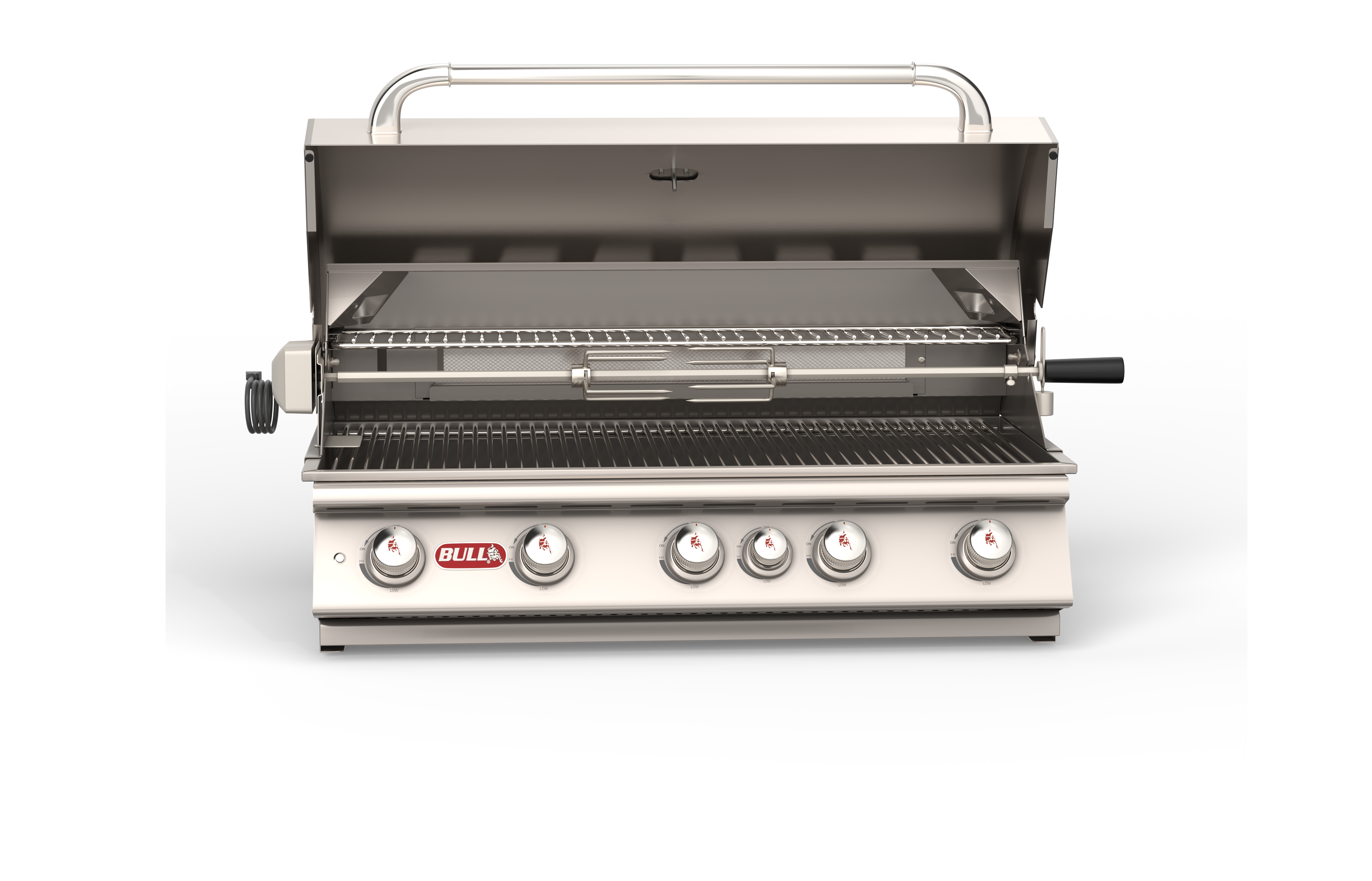 Bull Brahma 38-Inch 5-Burner Built-In Natural Gas or Propane Grill With Rotisserie-57569/57568