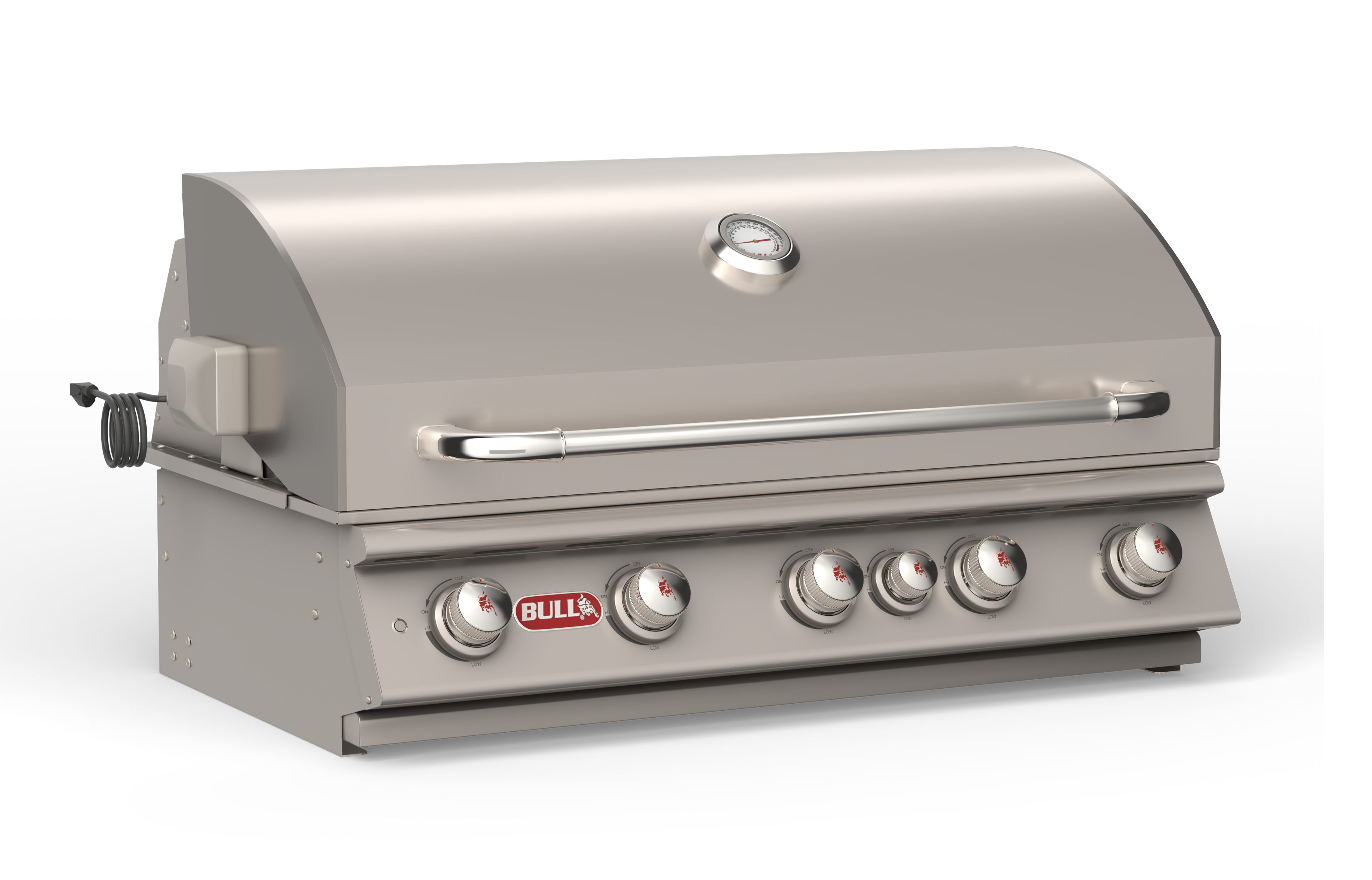 Bull Brahma 38-Inch 5-Burner Built-In Natural Gas or Propane Grill With Rotisserie-57569/57568
