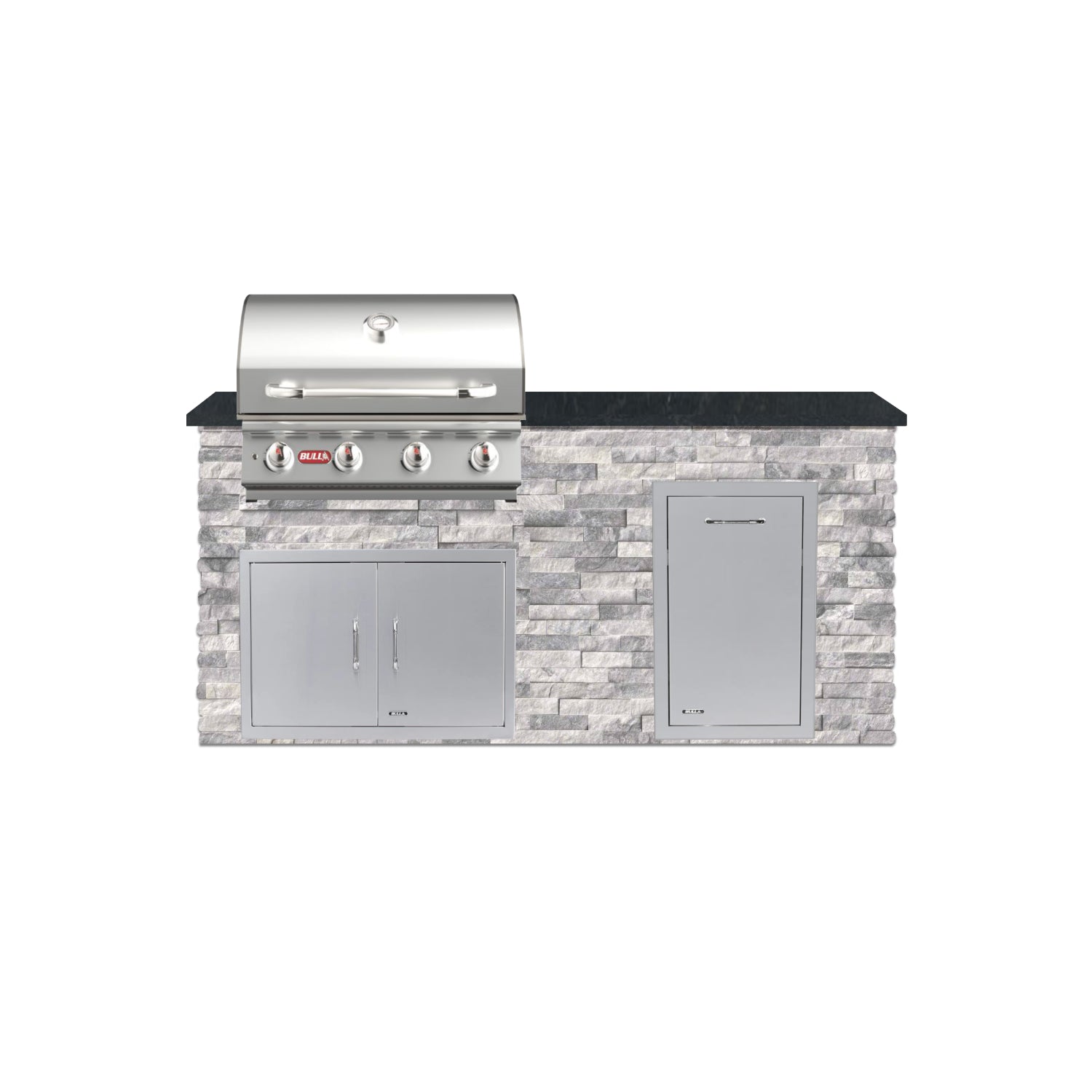 Bull 72" Premium Finish Outdoor Kitchen PKG 4L-BULLPF4L