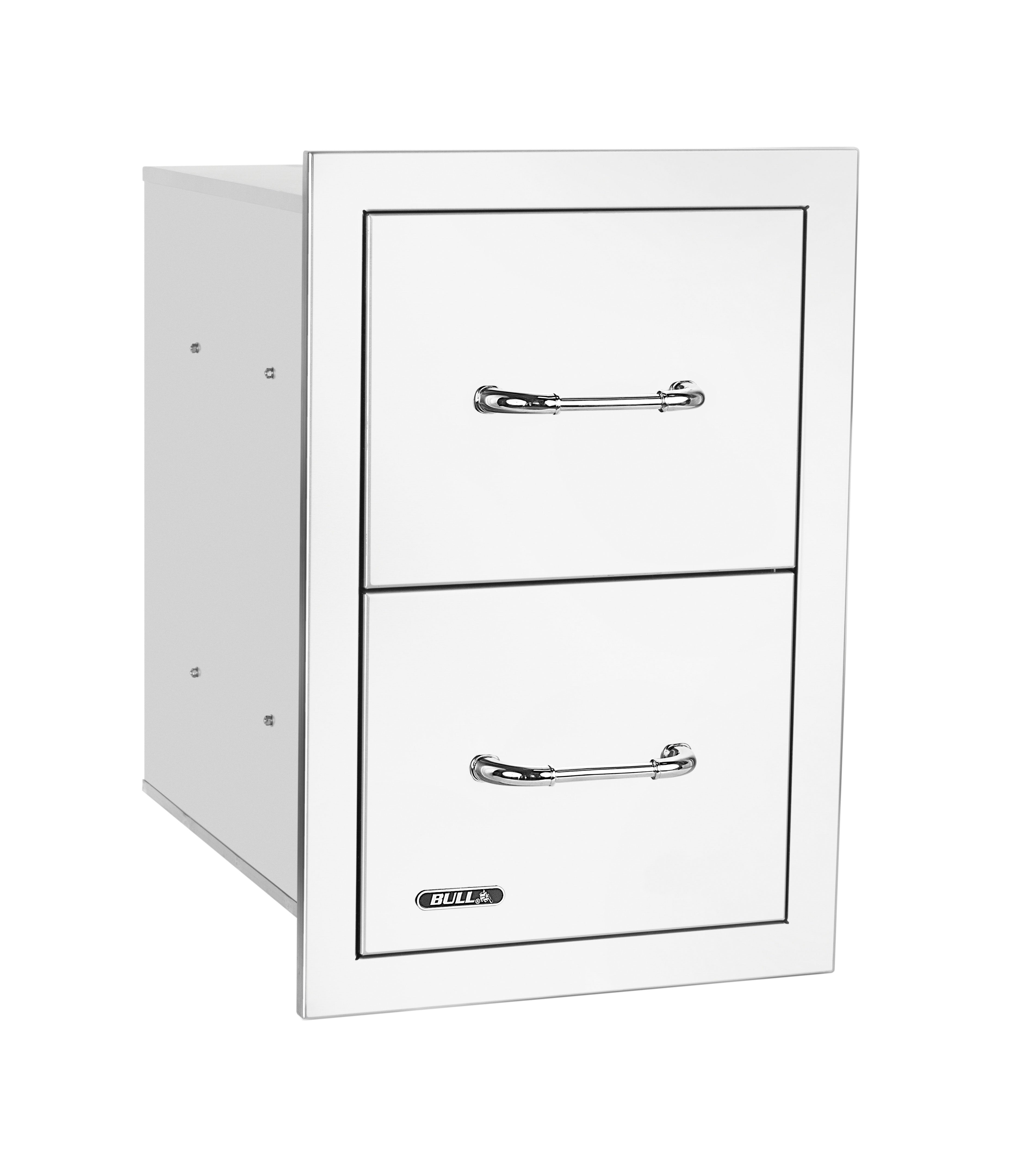 Bull 15-Inch Stainless Steel Double Access Drawer W/ Reveal-56990