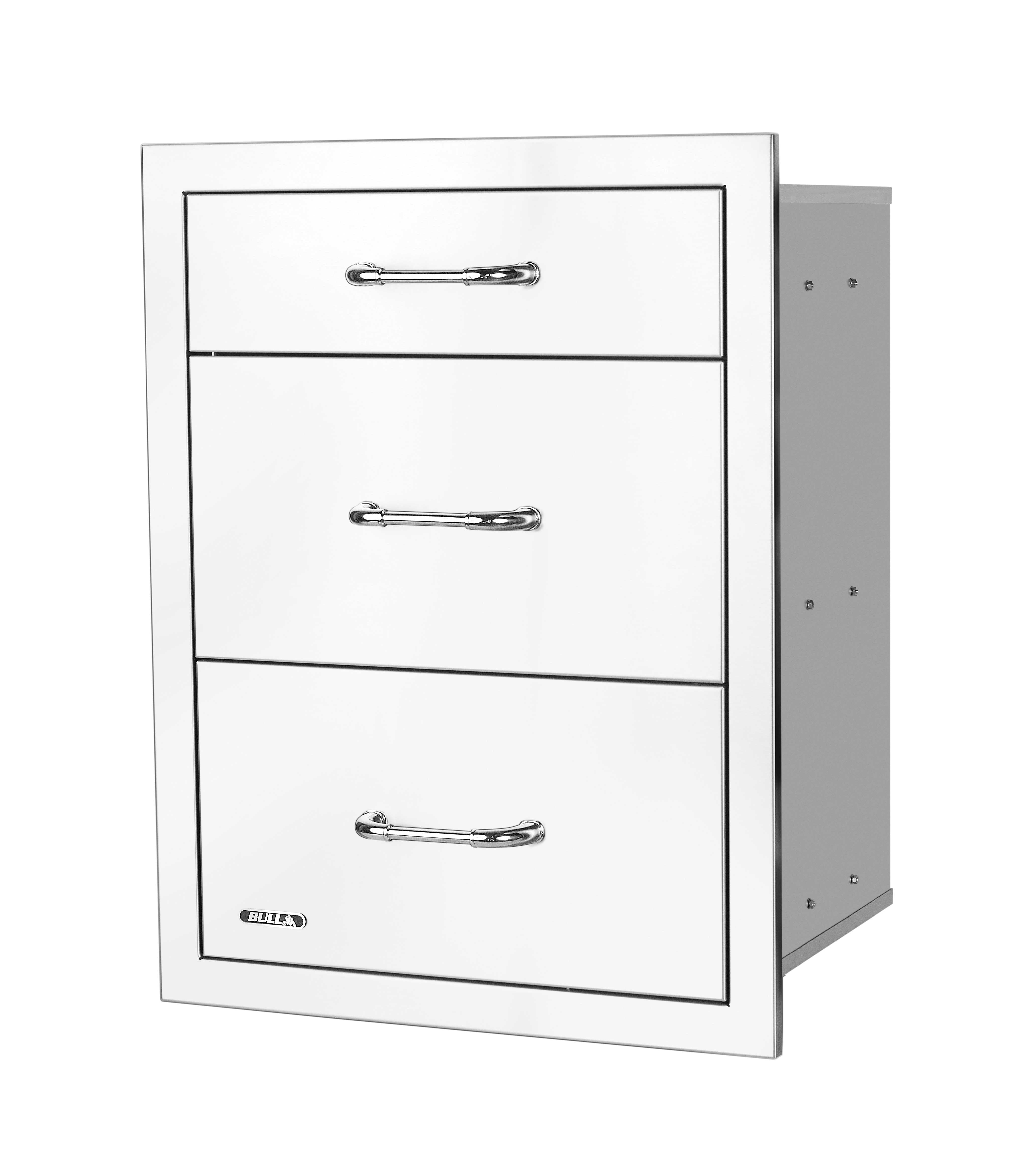 Bull 21-Inch Stainless Steel Triple Access Drawer W/ Reveal-58120