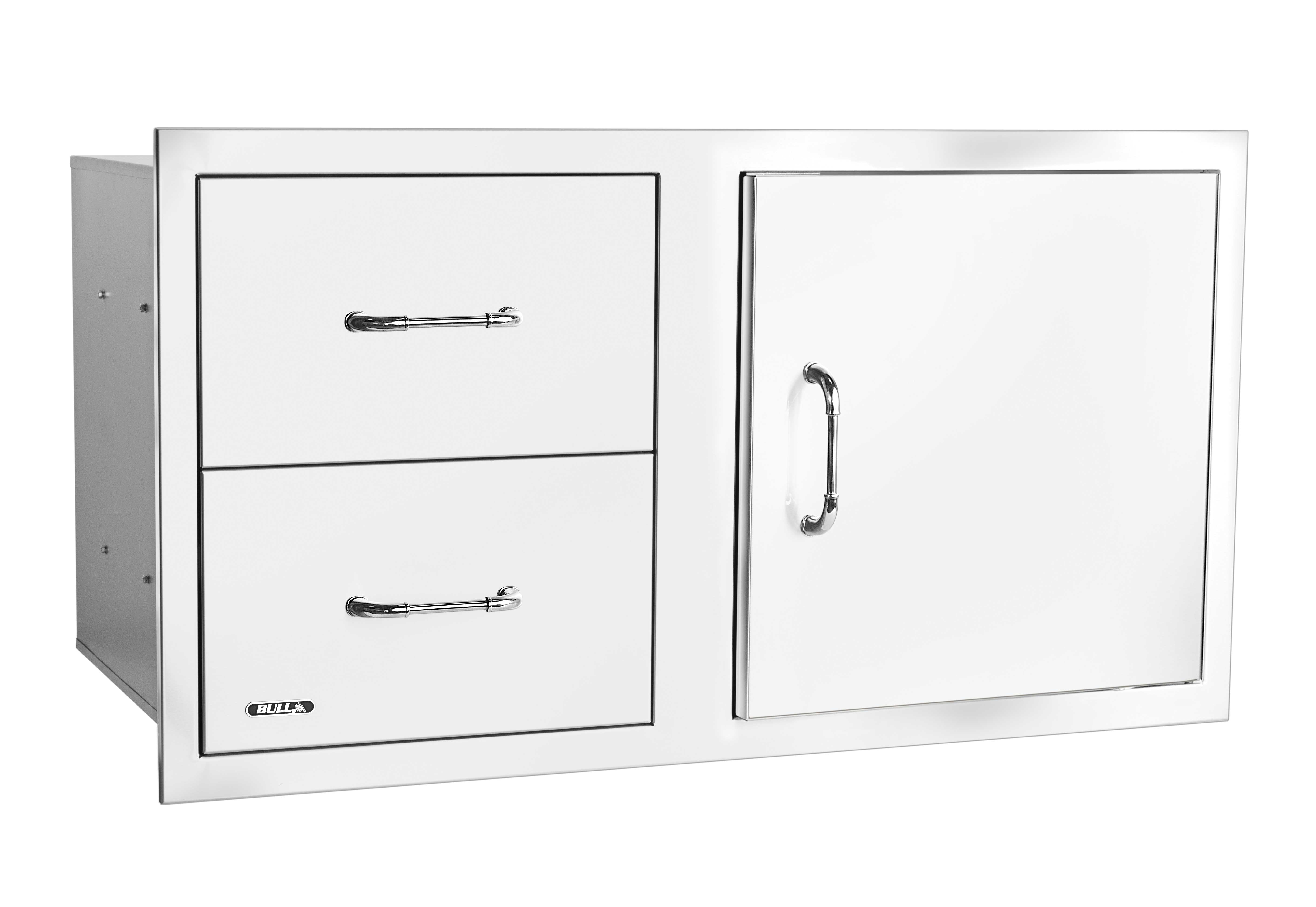 Bull 30-Inch Stainless Steel Reversible Access Door & Double Drawer Combo W/ Reveal-25890