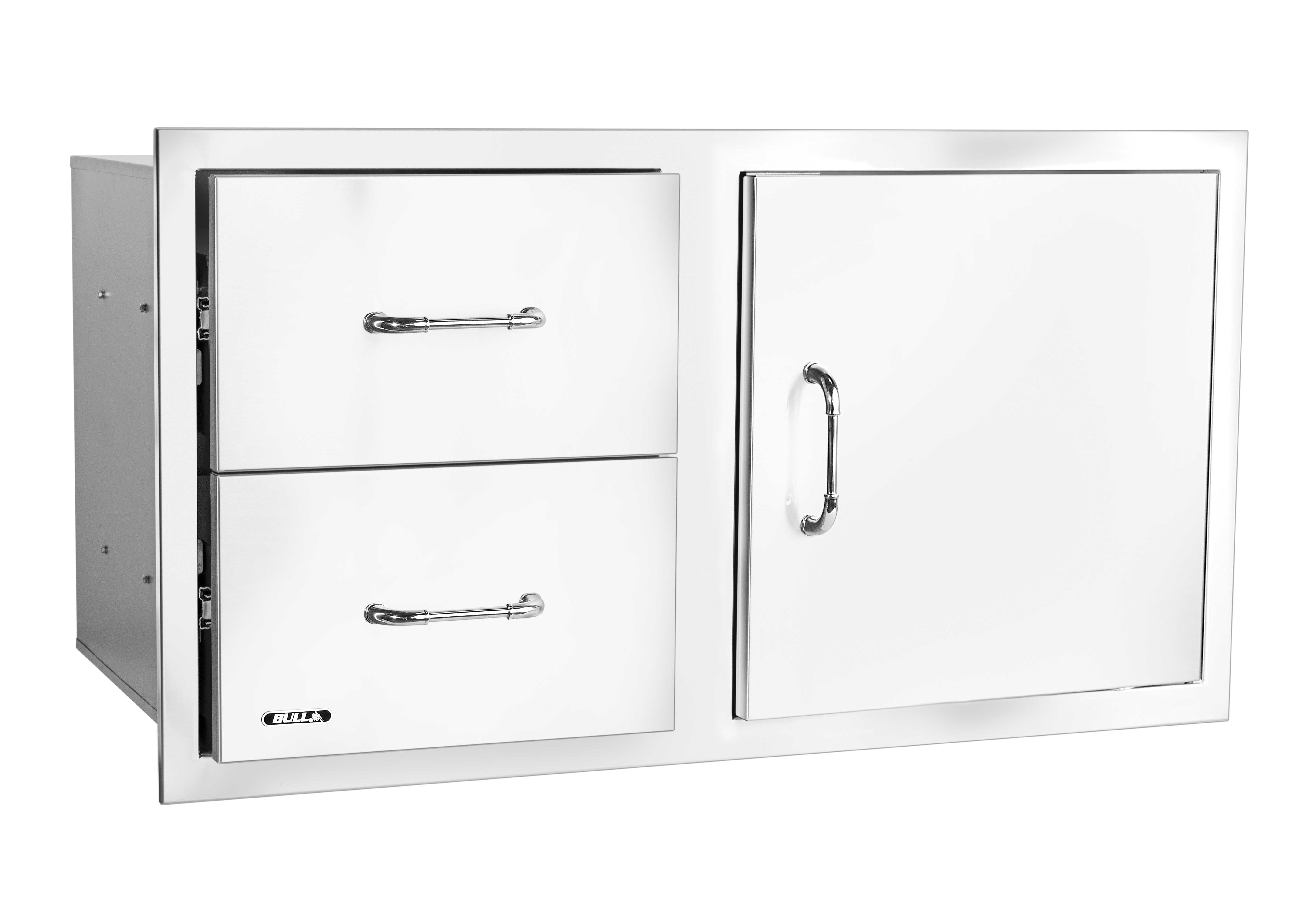 Bull 30-Inch Stainless Steel Reversible Access Door & Double Drawer Combo W/ Reveal-25890